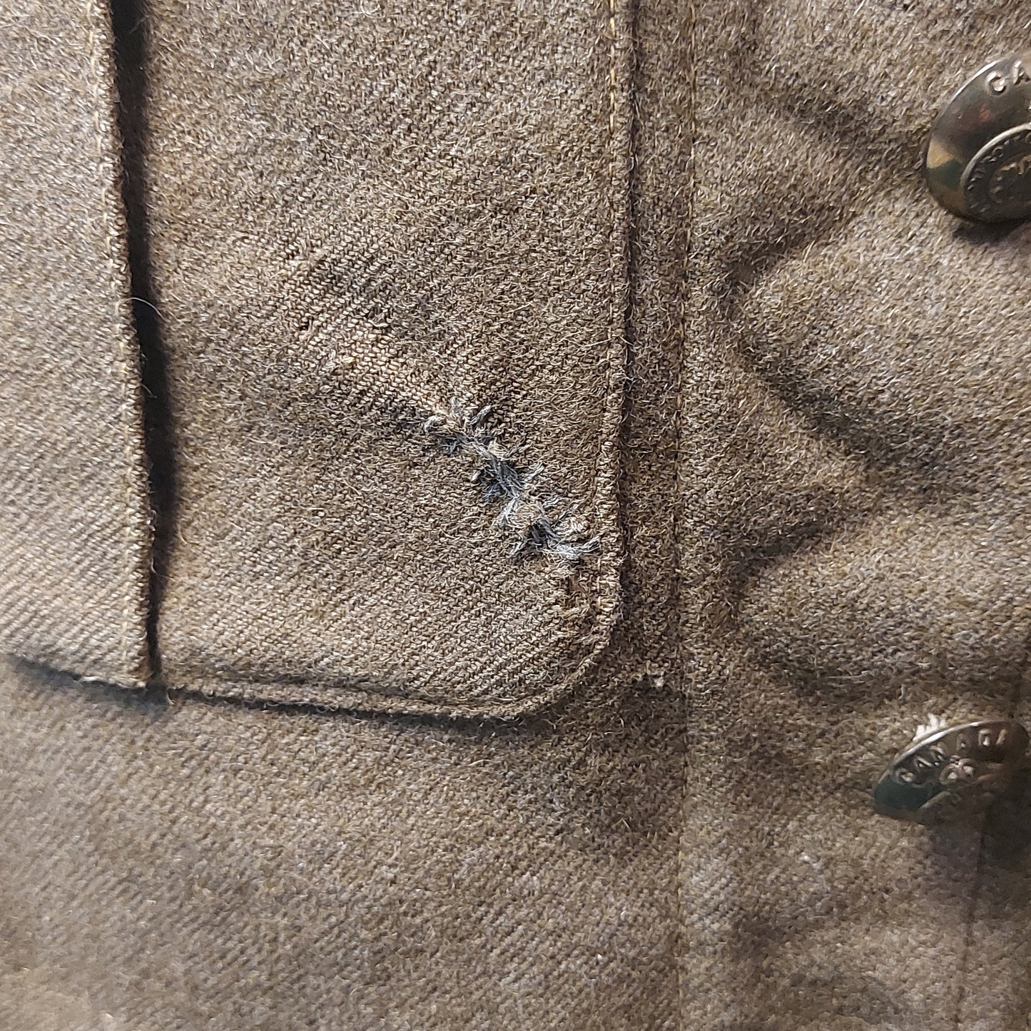 WW1 Canadian CEF 1st Battalion 5 Button Tunic Ontario Regiment