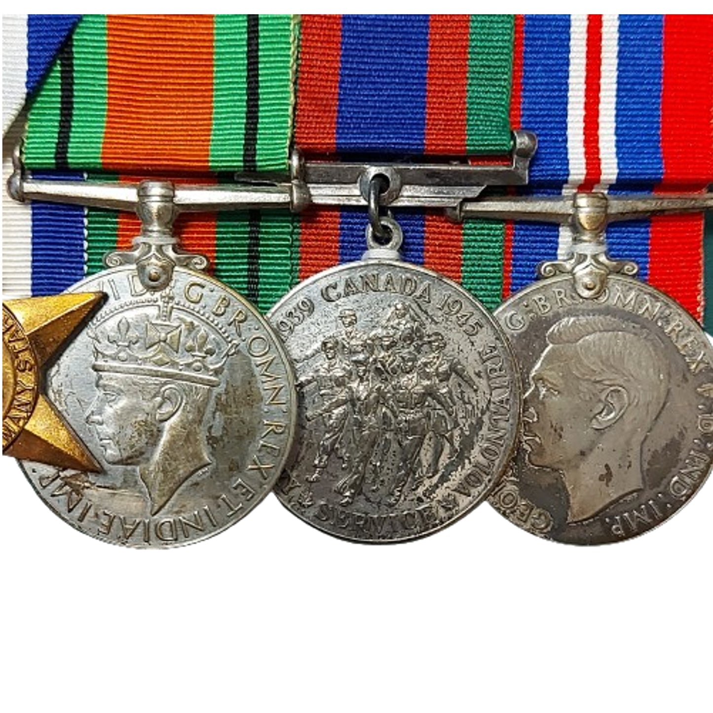 WW2 Canadian Overseas Service Medal Set
