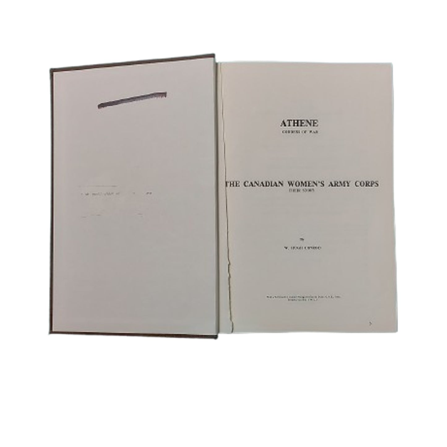 Athene -The Canadian Women's Army Corps Reference Book