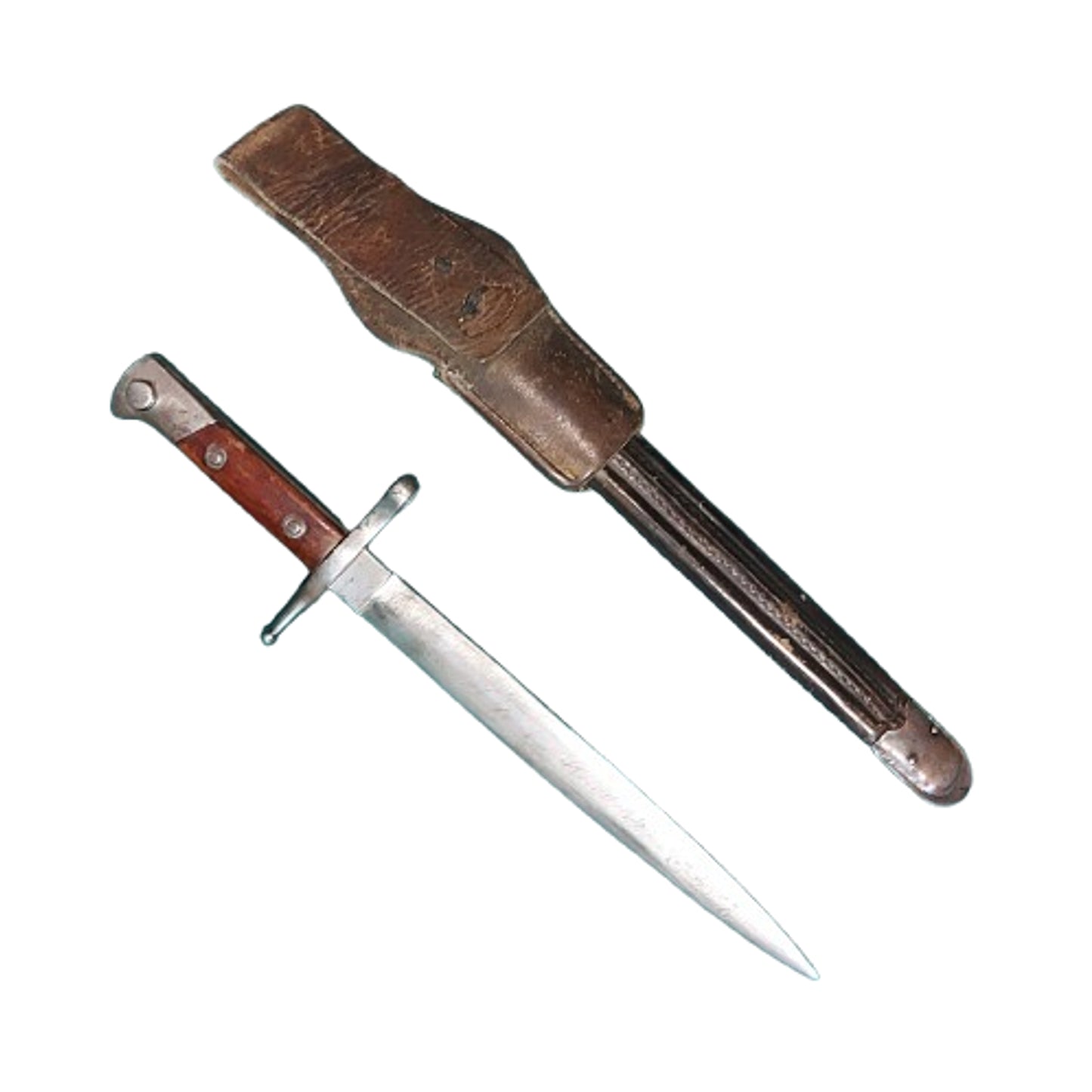 Pre-WW1 Italian Carcano Bayonet With Scabbard And Frog
