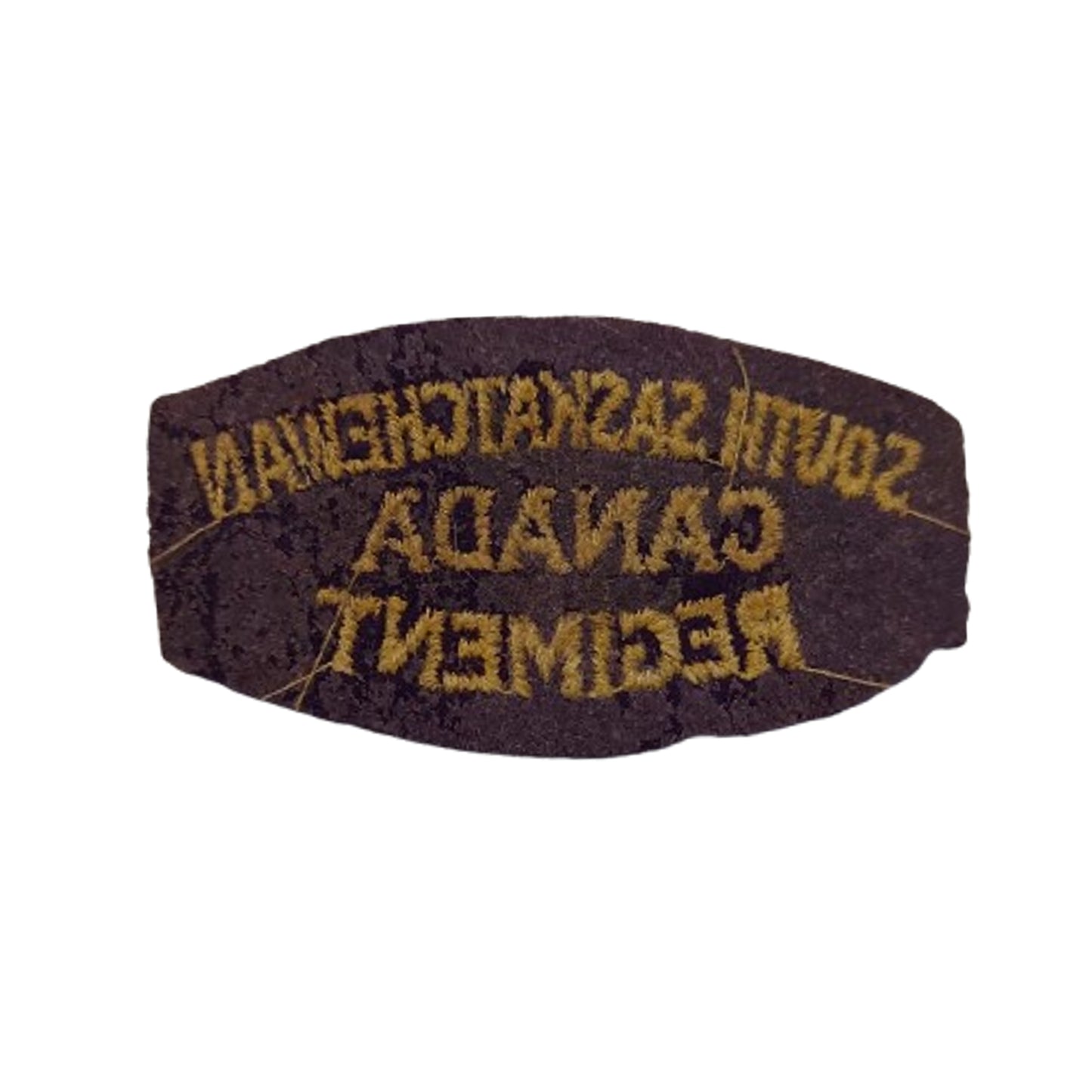 WW2 Canadian South Saskatchewan Regiment of Canada Cloth Shoulder Title