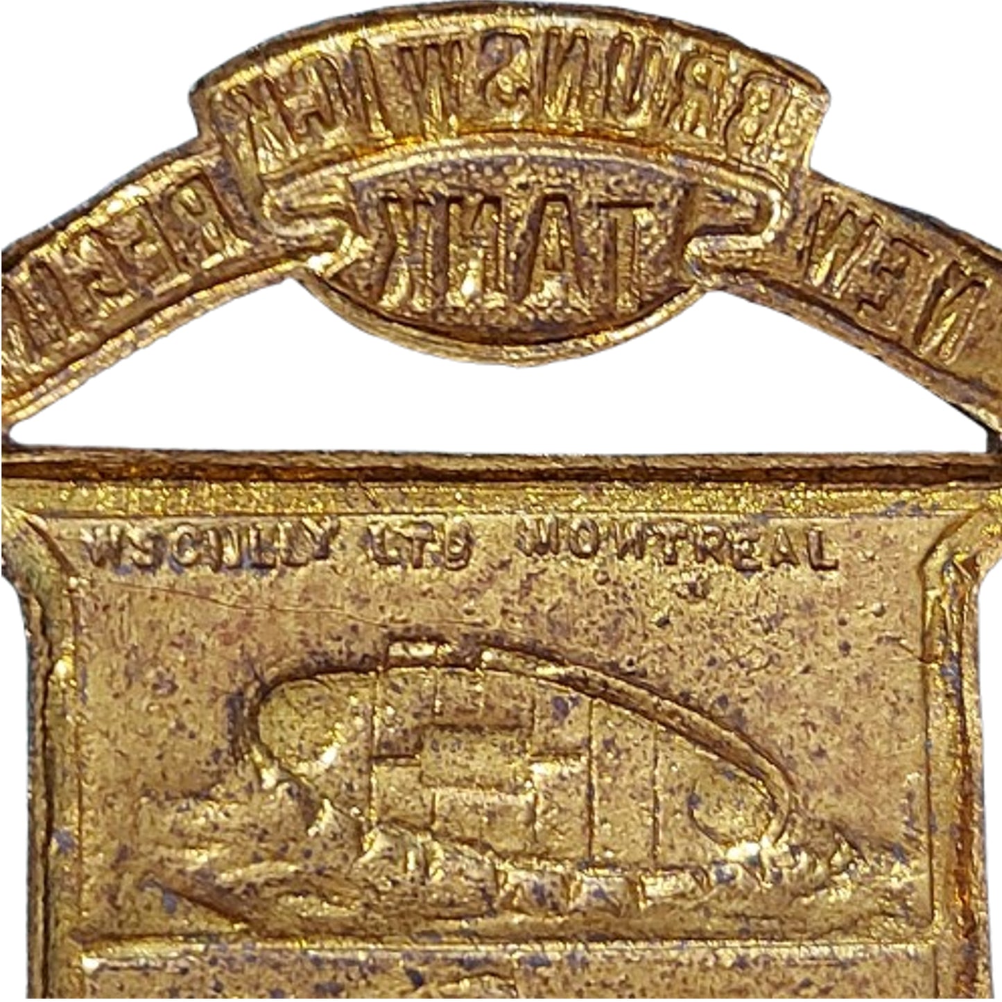 WW2 Canadian The New Brunswick Tank Regiment Cap Badge Scully Montreal