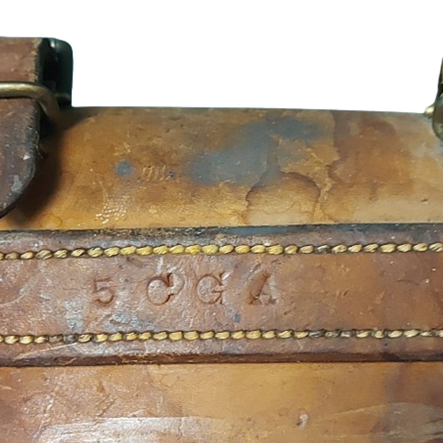 WW1 Canadian CEF 1916 Pattern Named Leather Belt And Ammunition Pouch 5CGA