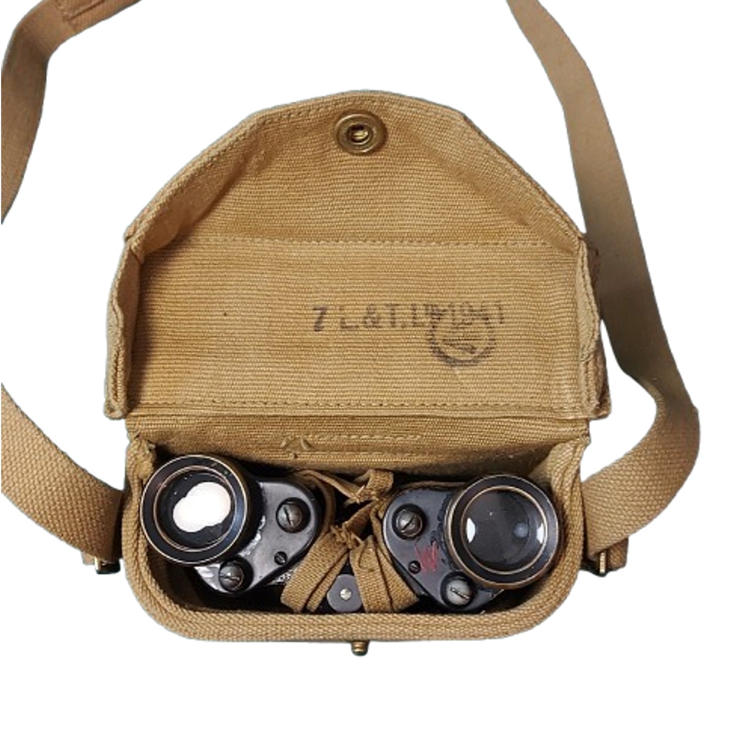 WW2 British Canadian Binoculars in P37 Case