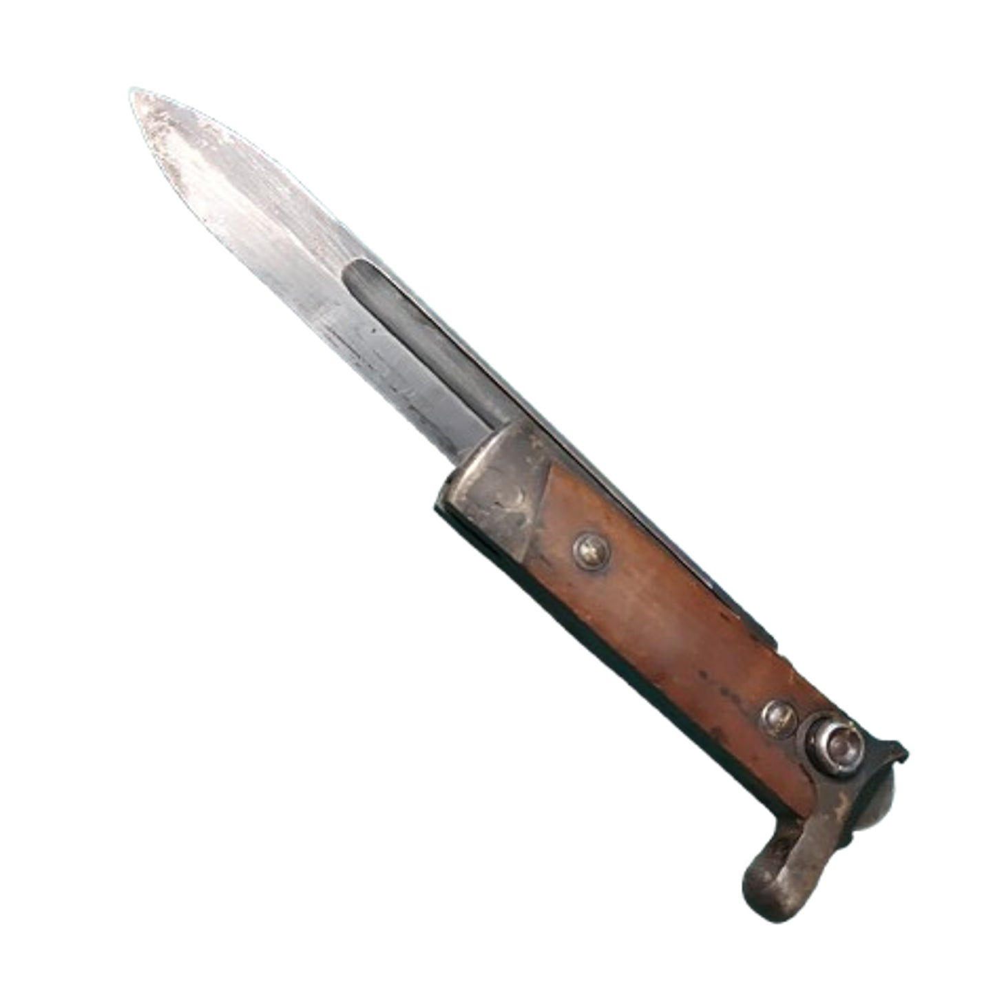 WW2 Italian M1938 Mannlicher Carcano Short Rifle Folding Bayonet With Scabbard And Frog