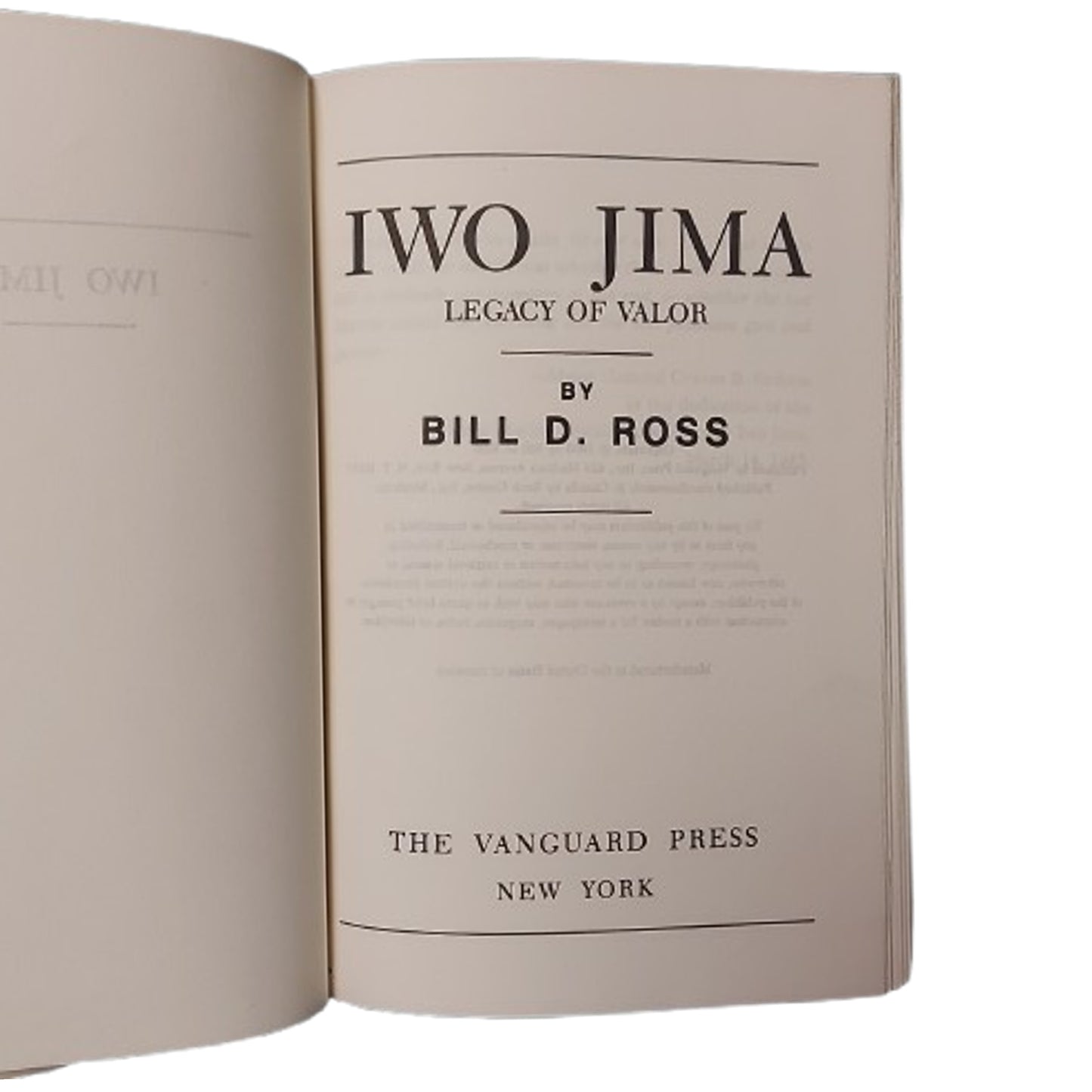 Iwo Jima Legacy Of Valor Book