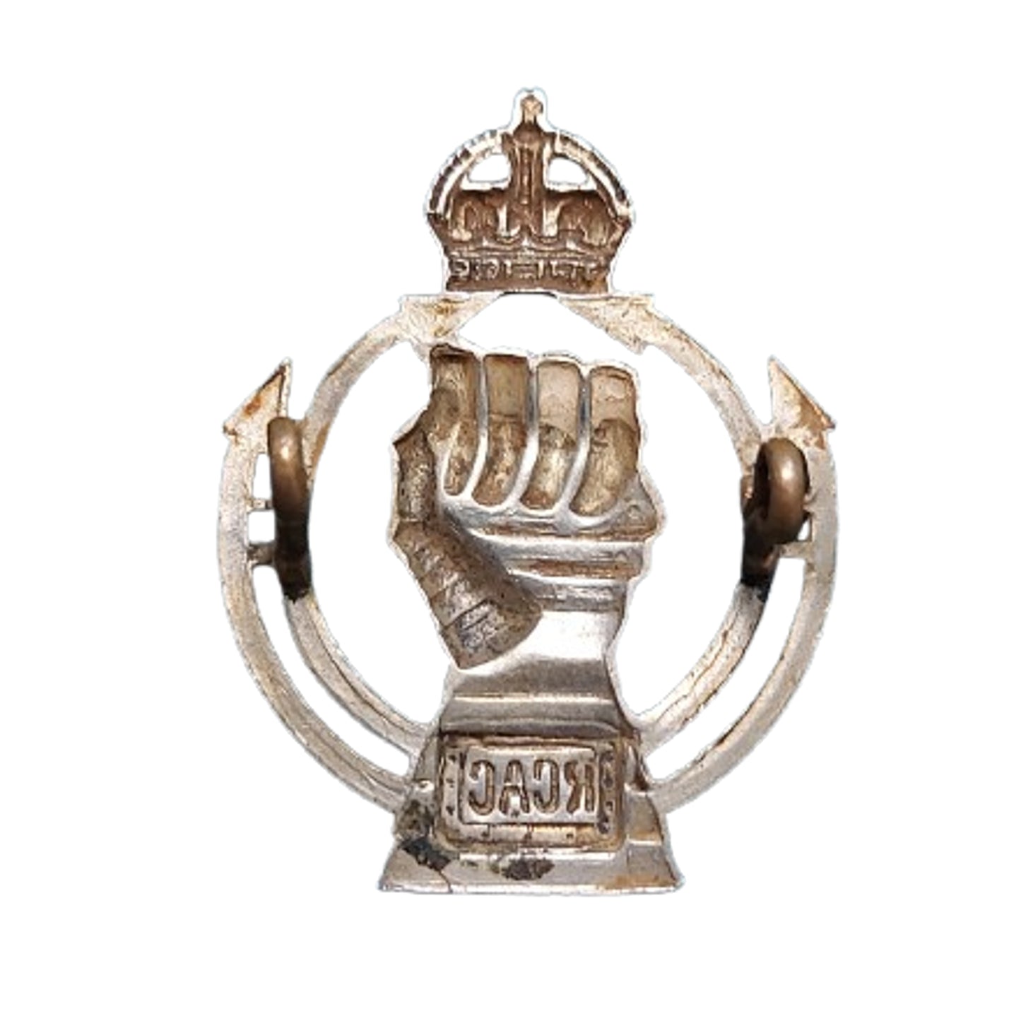 WW2 Canadian RCAC Royal Canadian Armoured Corps of Canada Cap Badge