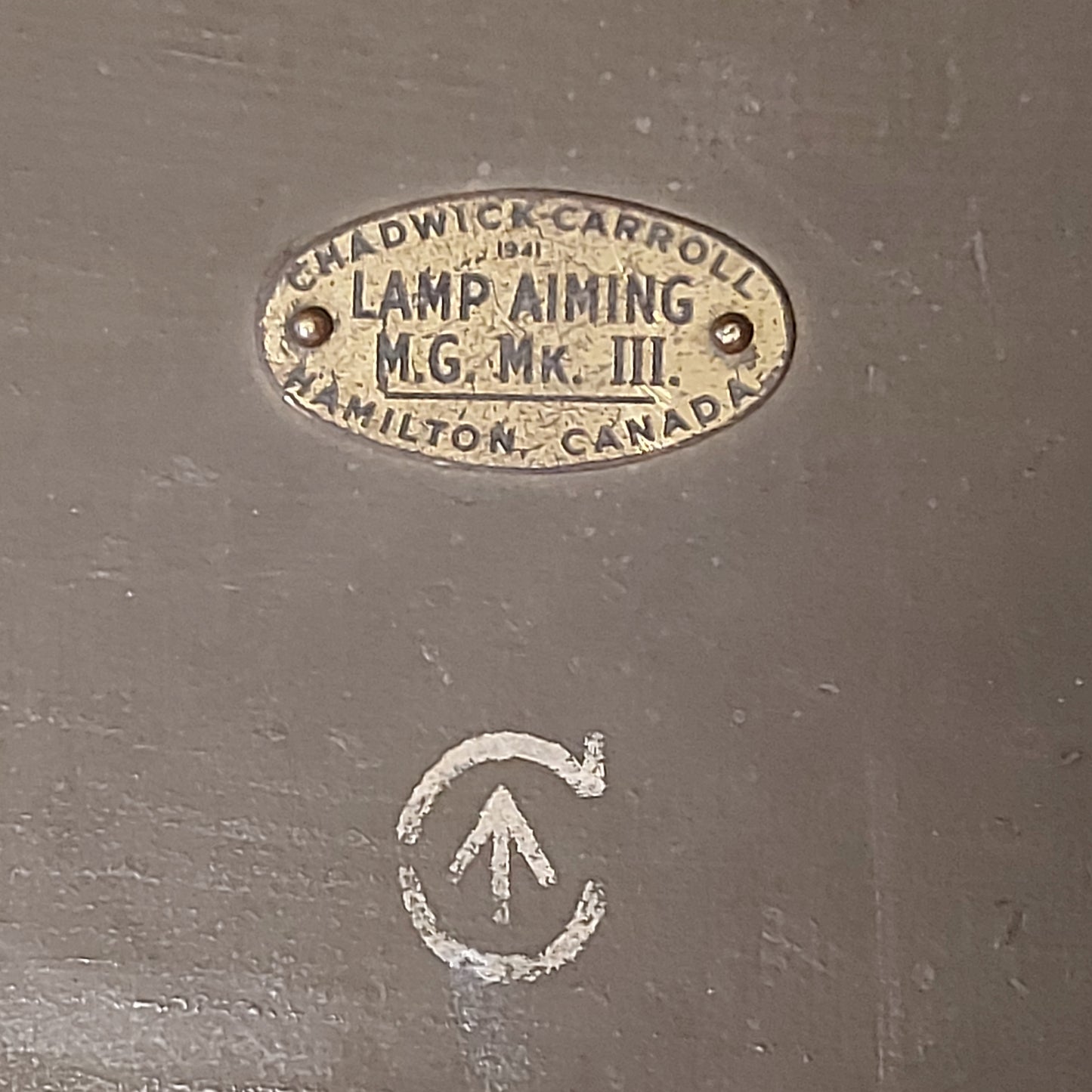 WW2 Canadian Vickers M.G. Mk.III Aiming Lamp In Issue Box 1941