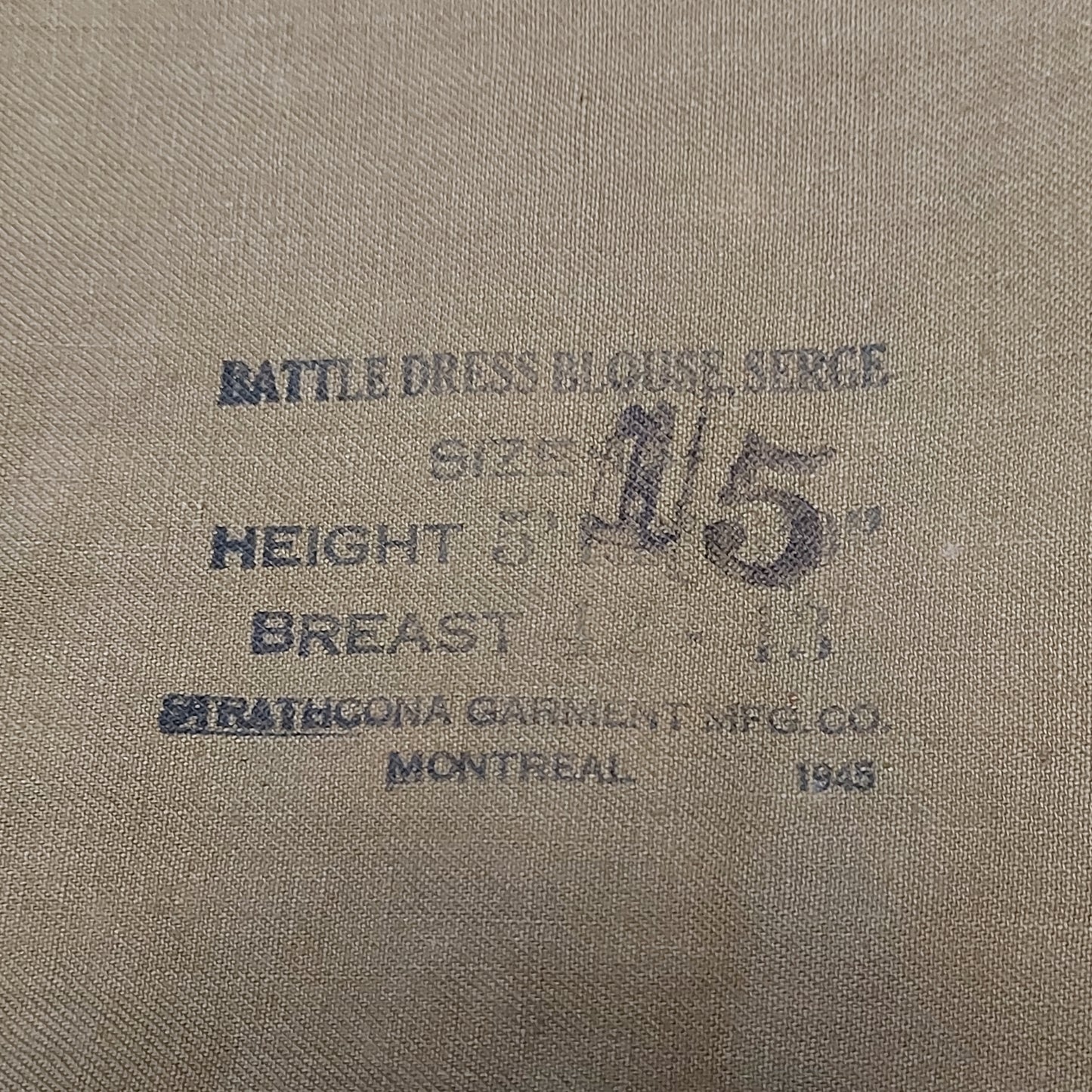 WW2 Canadian The Perth Regiment Reenactors Battle Dress Tunic
