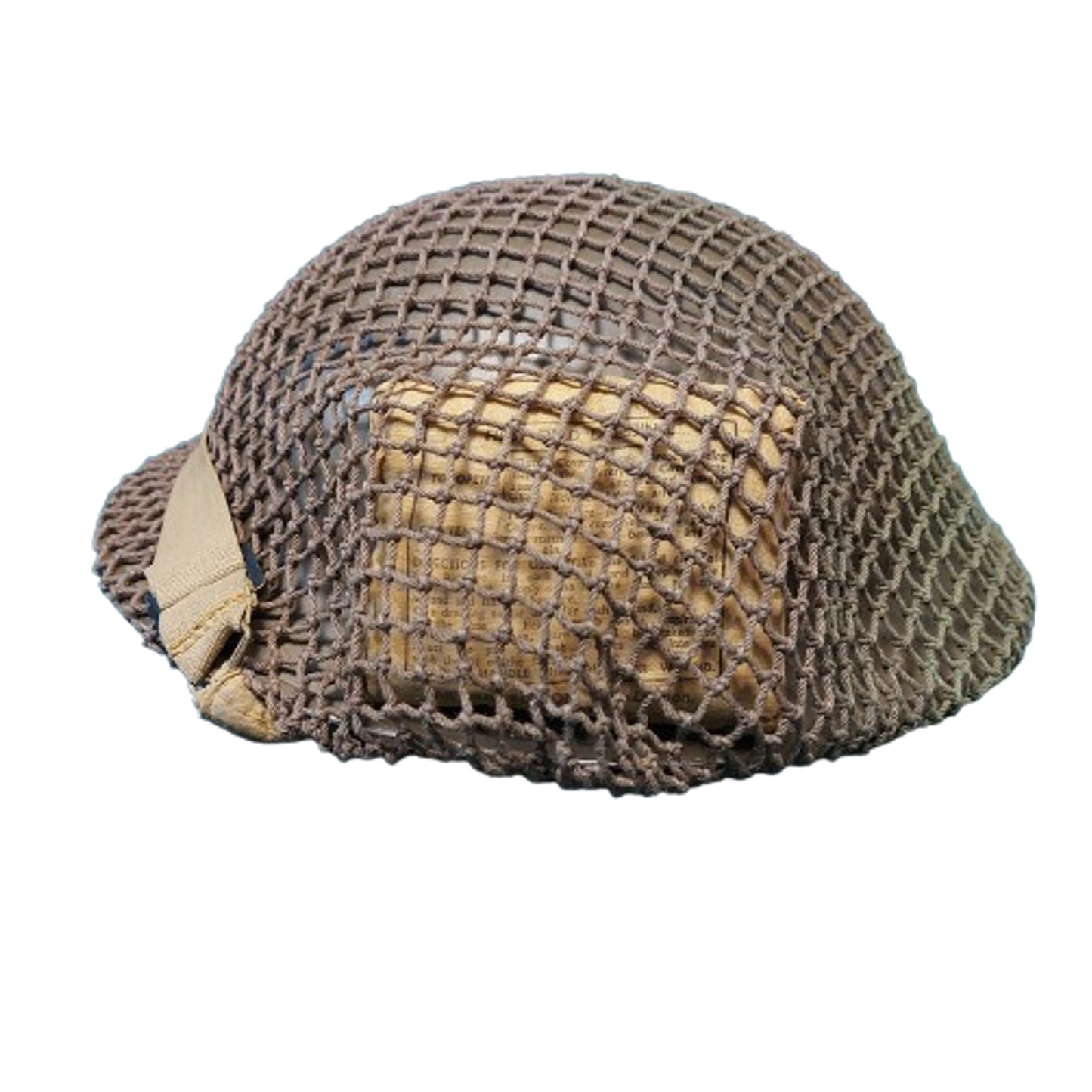 WW2 Canadian Mk.II Combat Helmet With Service Number, Camouflage Helmet Net And Field Dressing