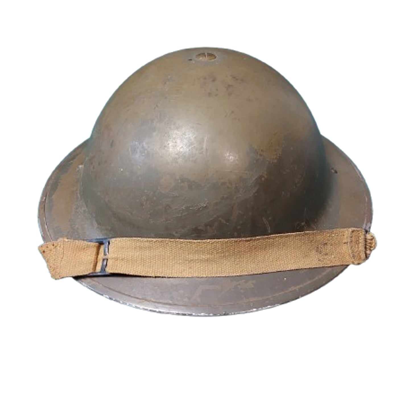 WW2 Canadian Mk.II Combat Helmet With Camouflage Net And Field Dressing 1942