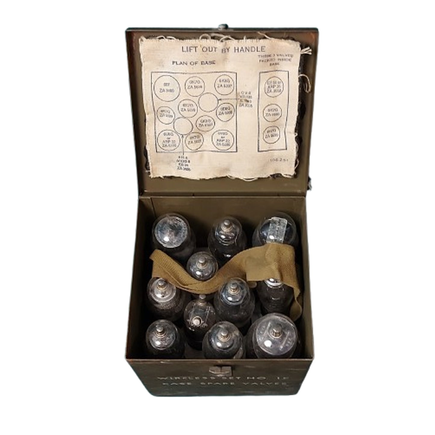 WW2 Canadian 19 Wireless Set Spare Valves Case With Tubes