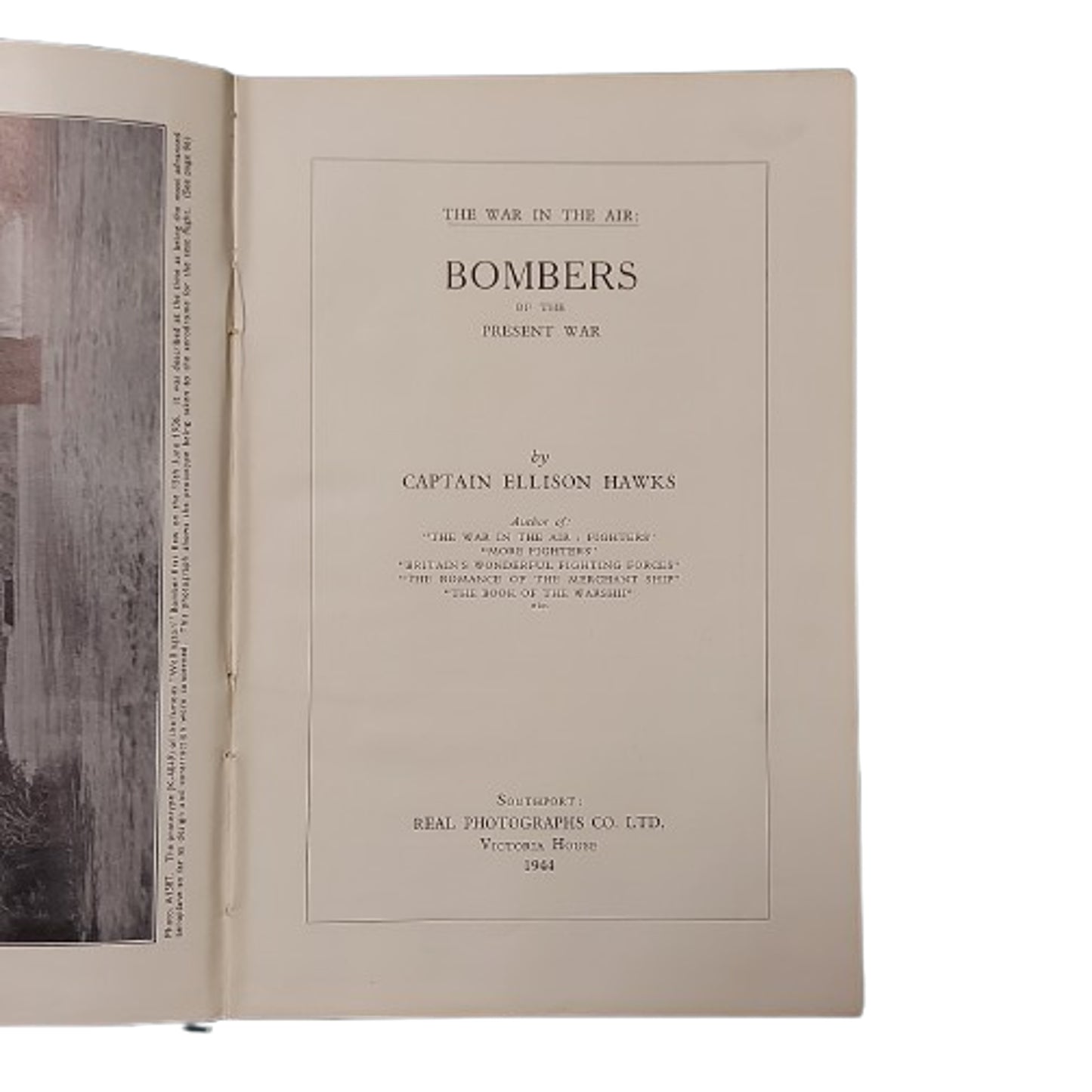 The War In The Air Bombers Book 1944 1st Edition