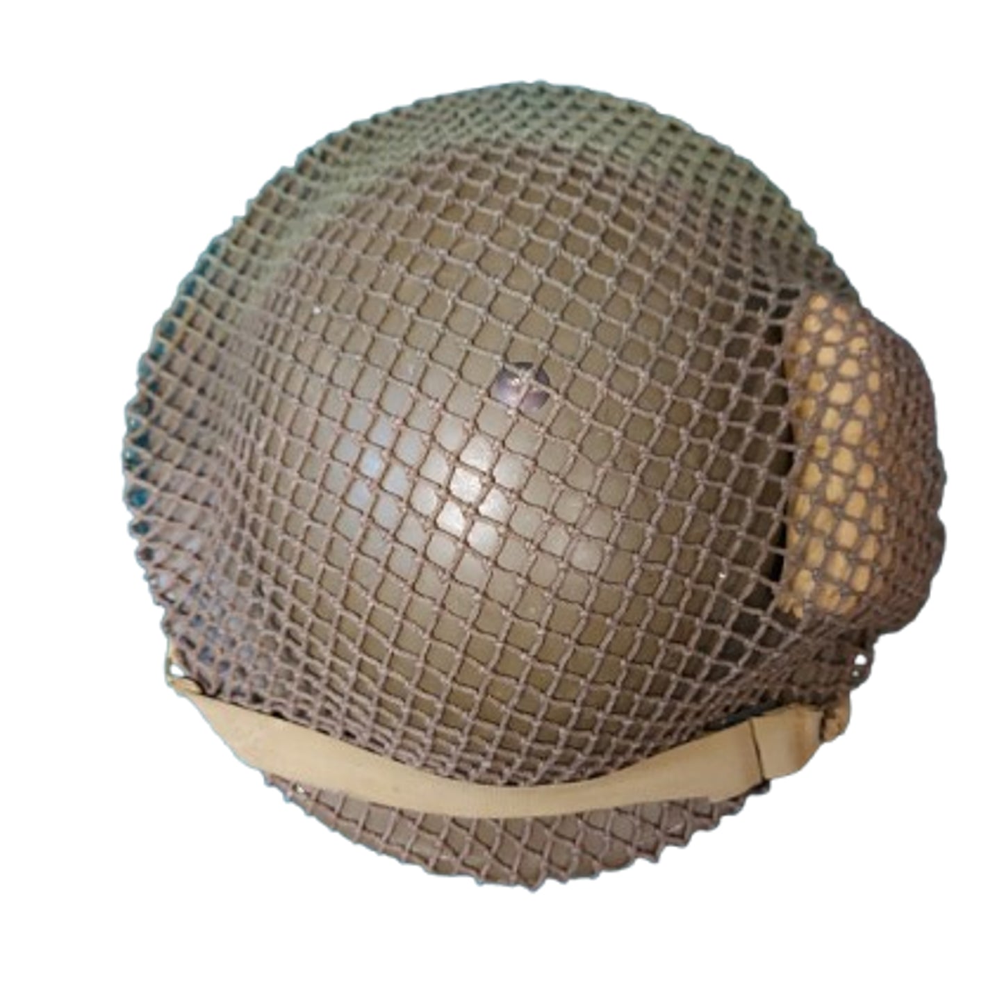 WW2 Canadian Mk.II Combat Helmet With Service Number, Camouflage Helmet Net And Field Dressing