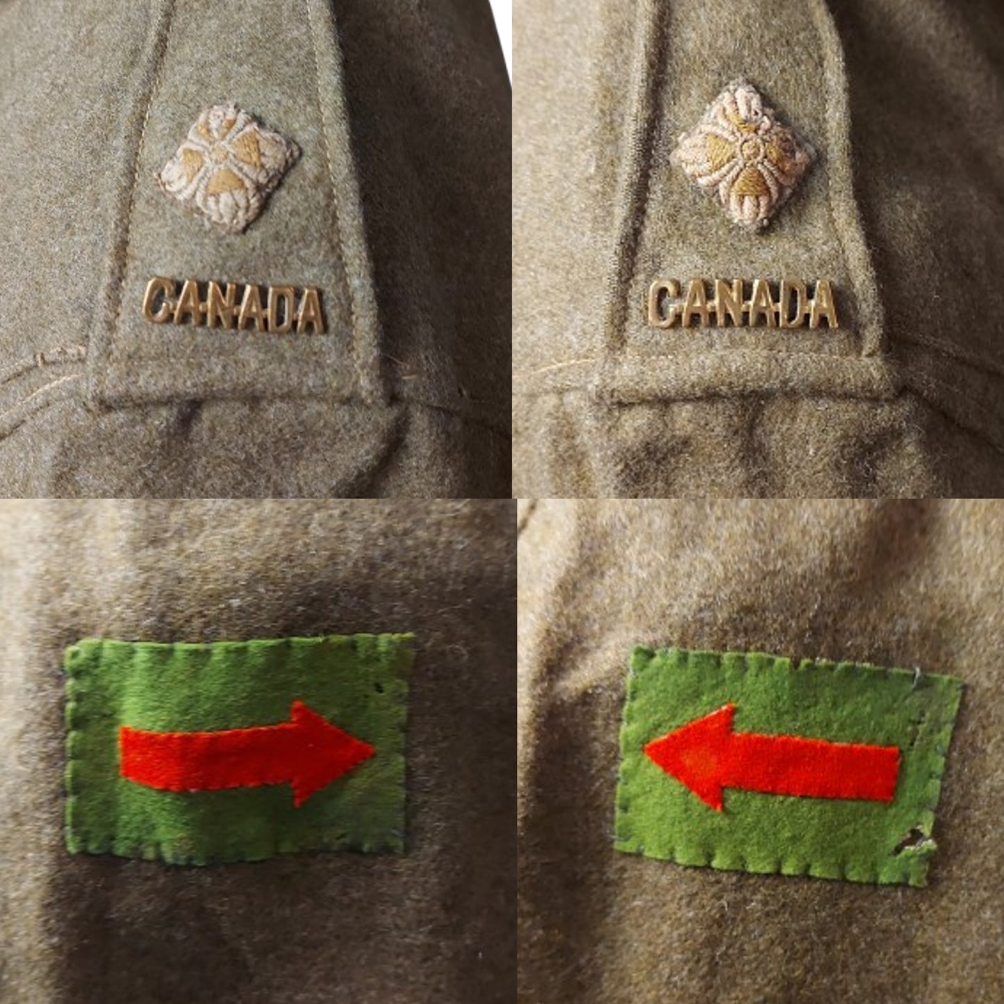 WW1 Canadian CEF 4th Canadian Machine Gun Battalion CMGB Officers Uniform Set