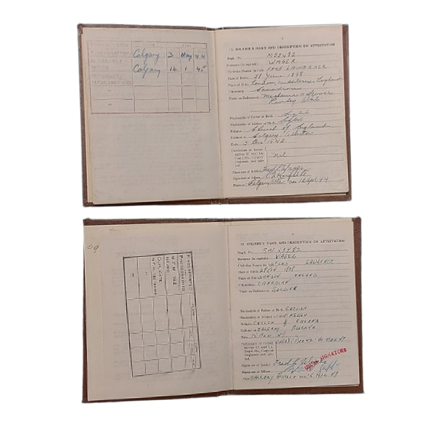 WW2 Canadian Army Pay Books And Trade Qualification