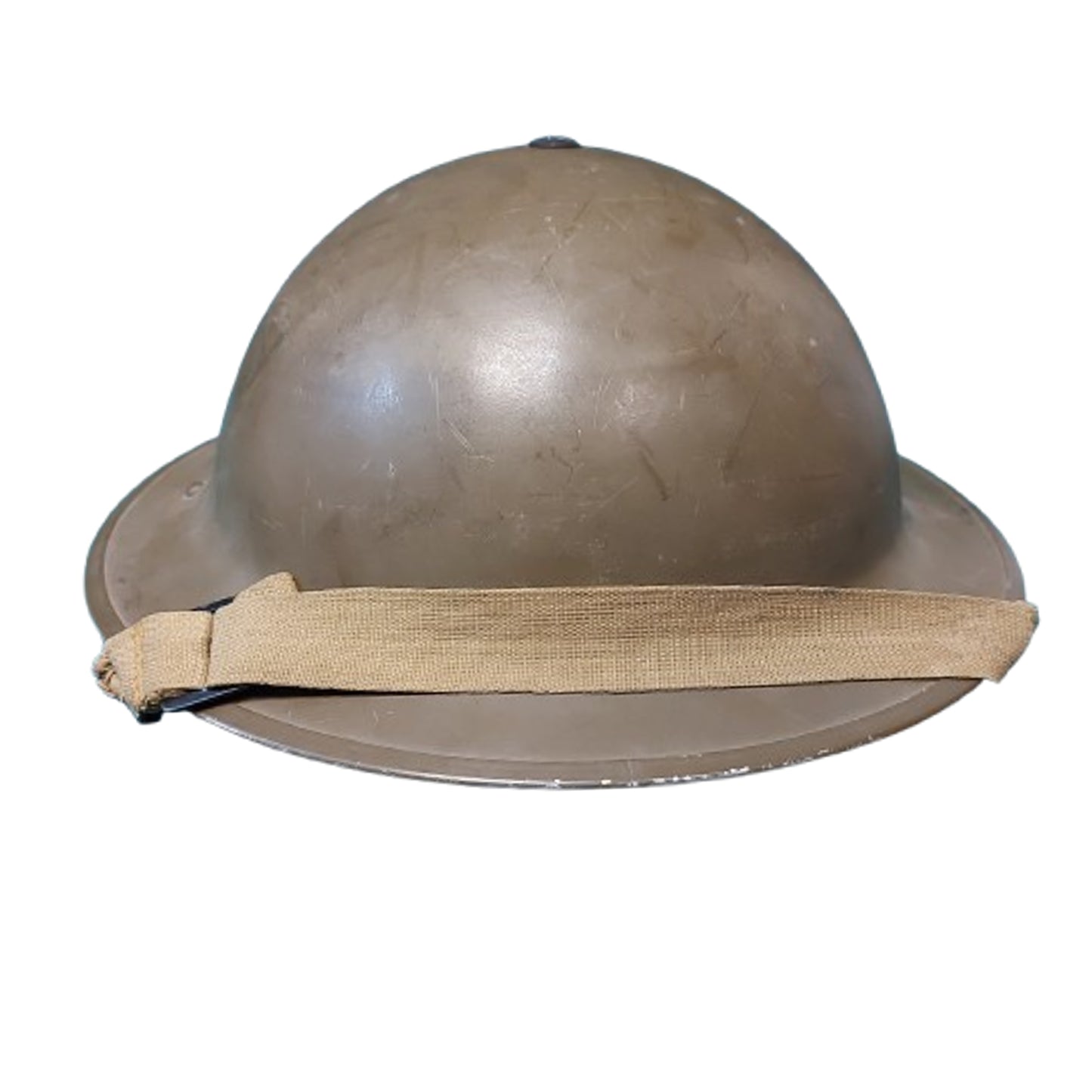 WW2 Canadian Mk.II Combat Helmet With Service Number, Camouflage Helmet Net And Field Dressing