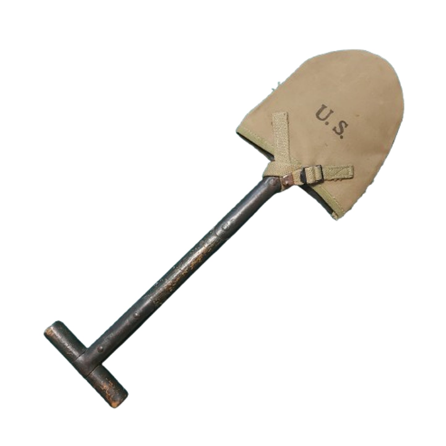 WW2 United States Army M1910 T-Handle Field Shovel With Carrier 1943