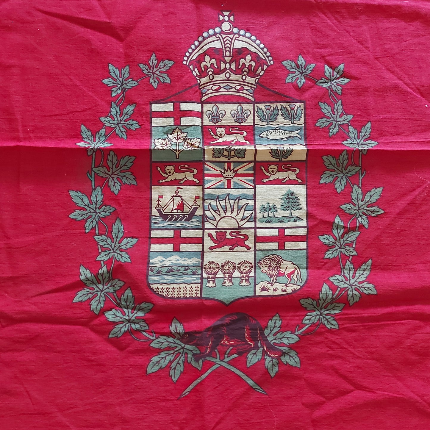 Pre-WW1 Canadian Red Ensign Flag 51 X 34 Inches