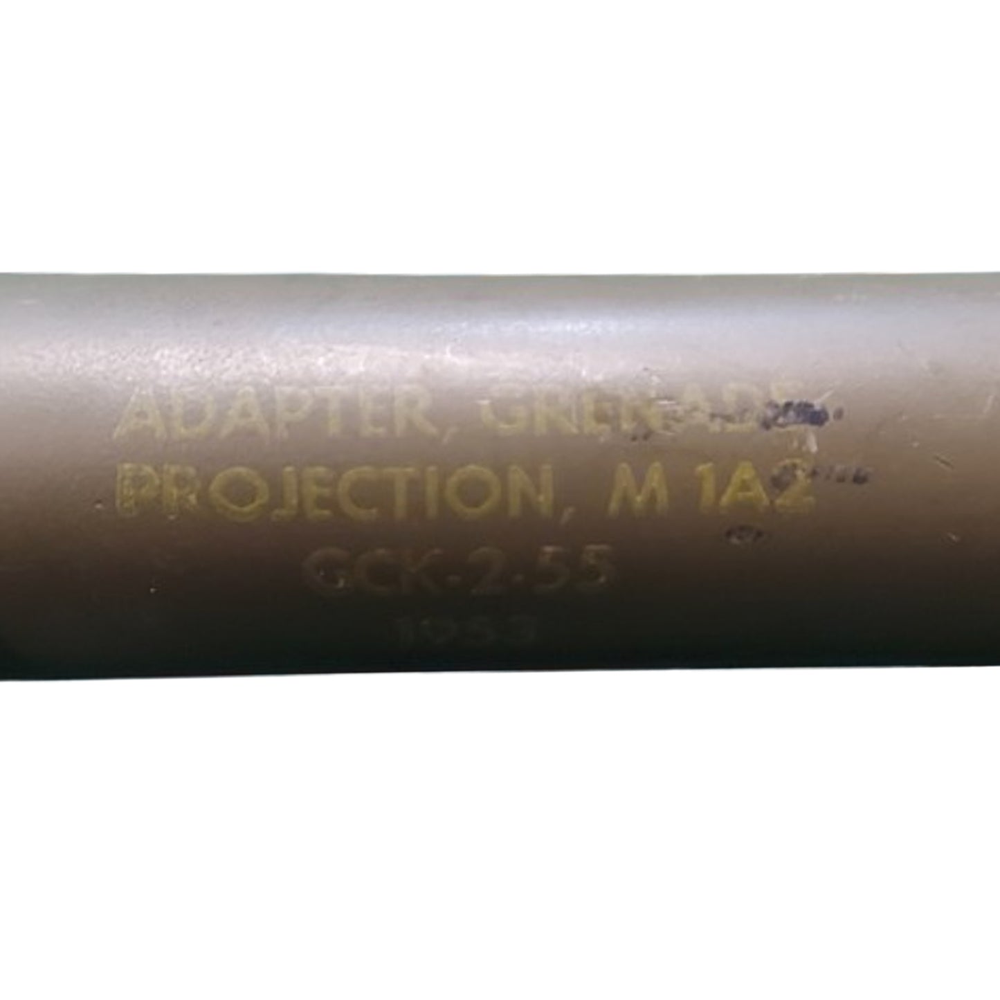 Post-WW2 United States M1A2 Grenade Launcher And Inert Grenade 1953