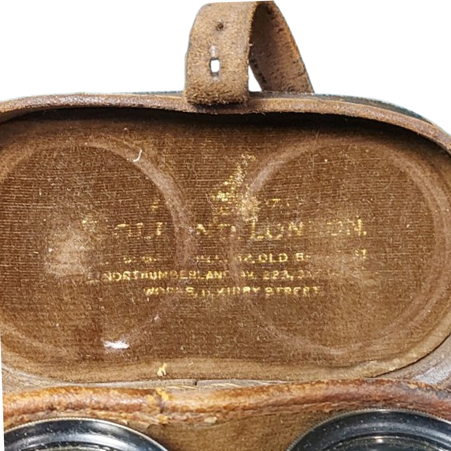 Pre-WW1 British Boer War Era Field Binoculars In Case
