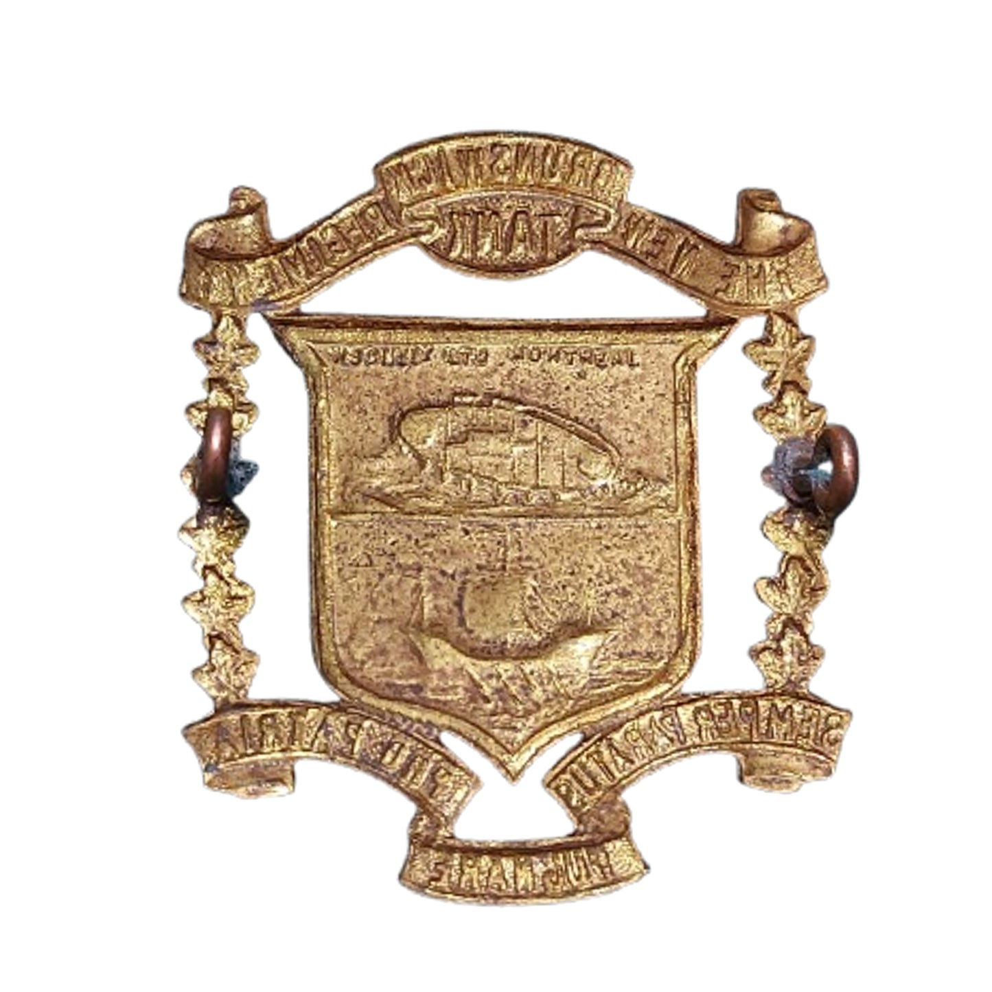 WW2 Canadian The New Brunswick Tank Regiment Cap Badge Scully Montreal