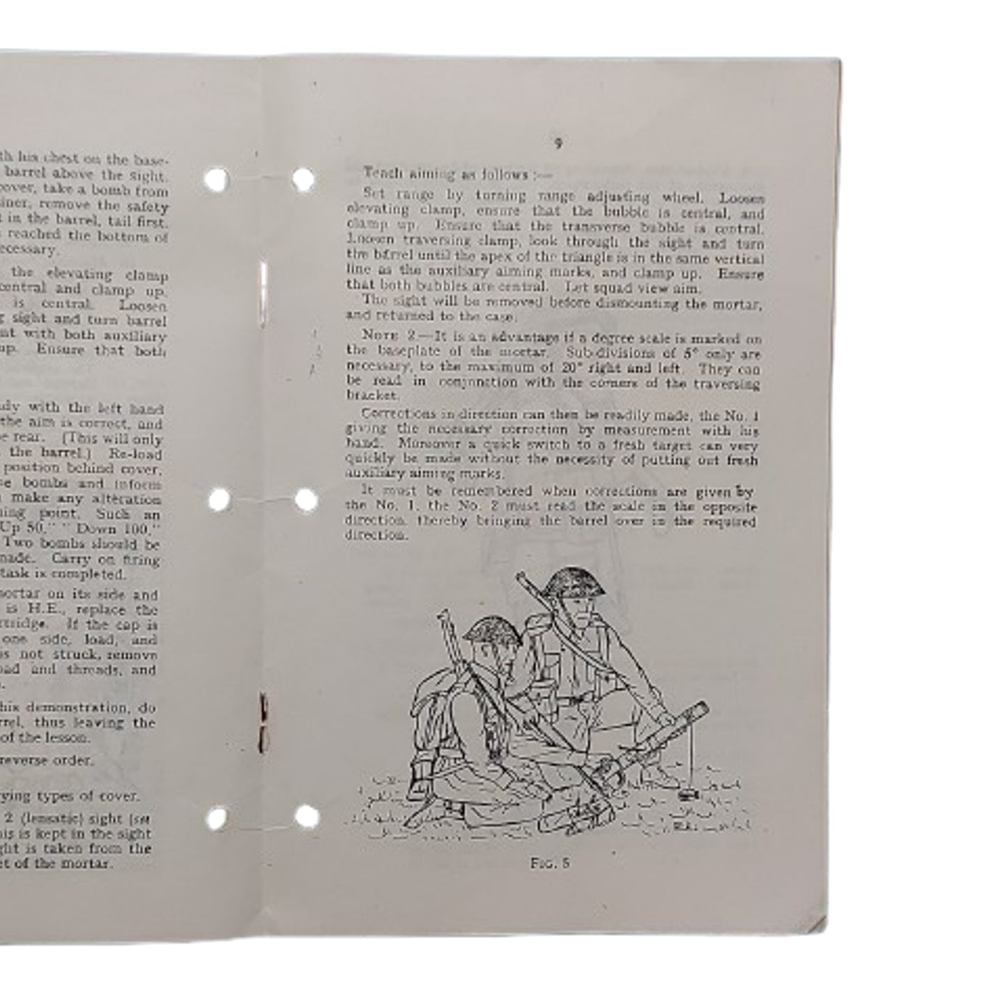 WW2 Canadian Small Arms Training Pamphlet 2 Inch Mortar 1942