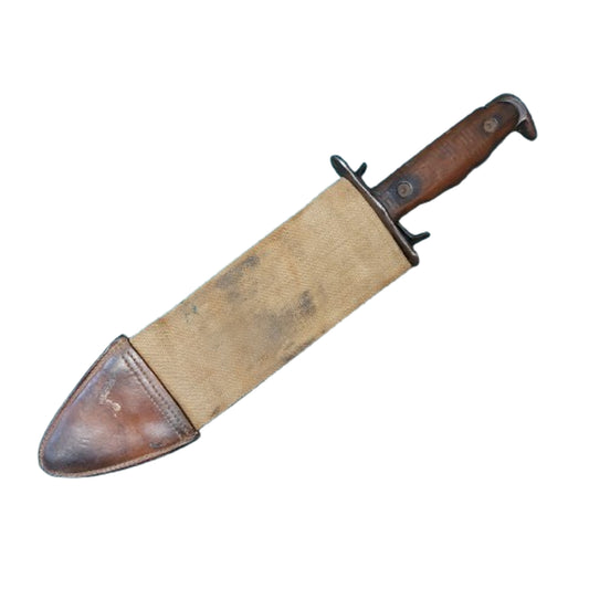 WW1 United States Army M1917 Plumb Bolo Knife In Scabbard