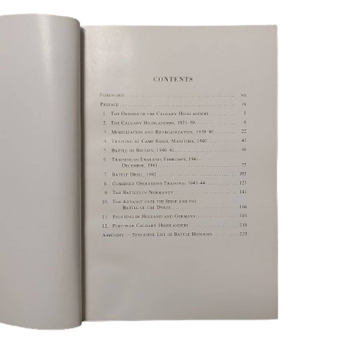 History Of The Calgary Highlanders 1921-1954