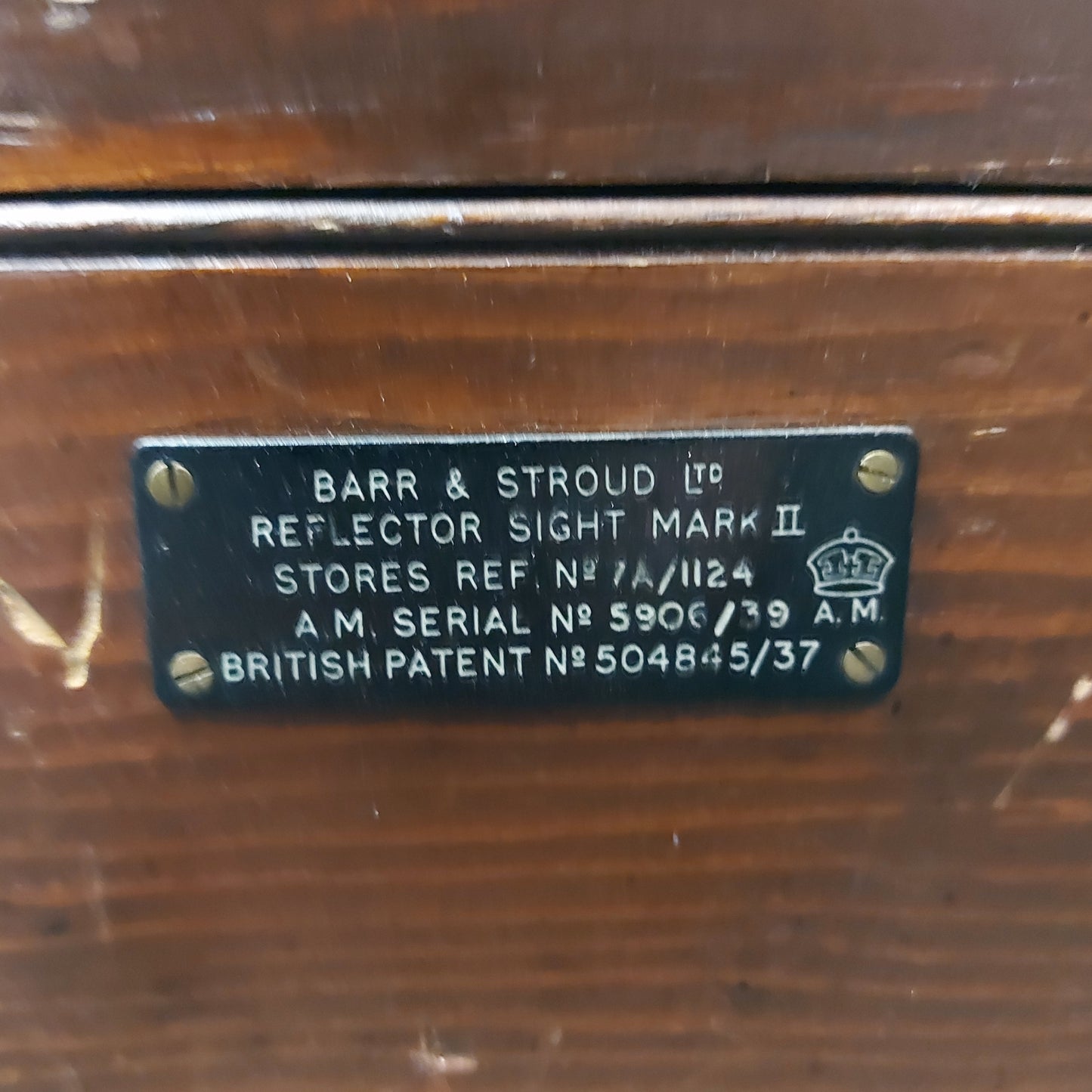 WW2 British RAF Royal Air Force Cased Barr & Stroud Mk.II Reflector Sight