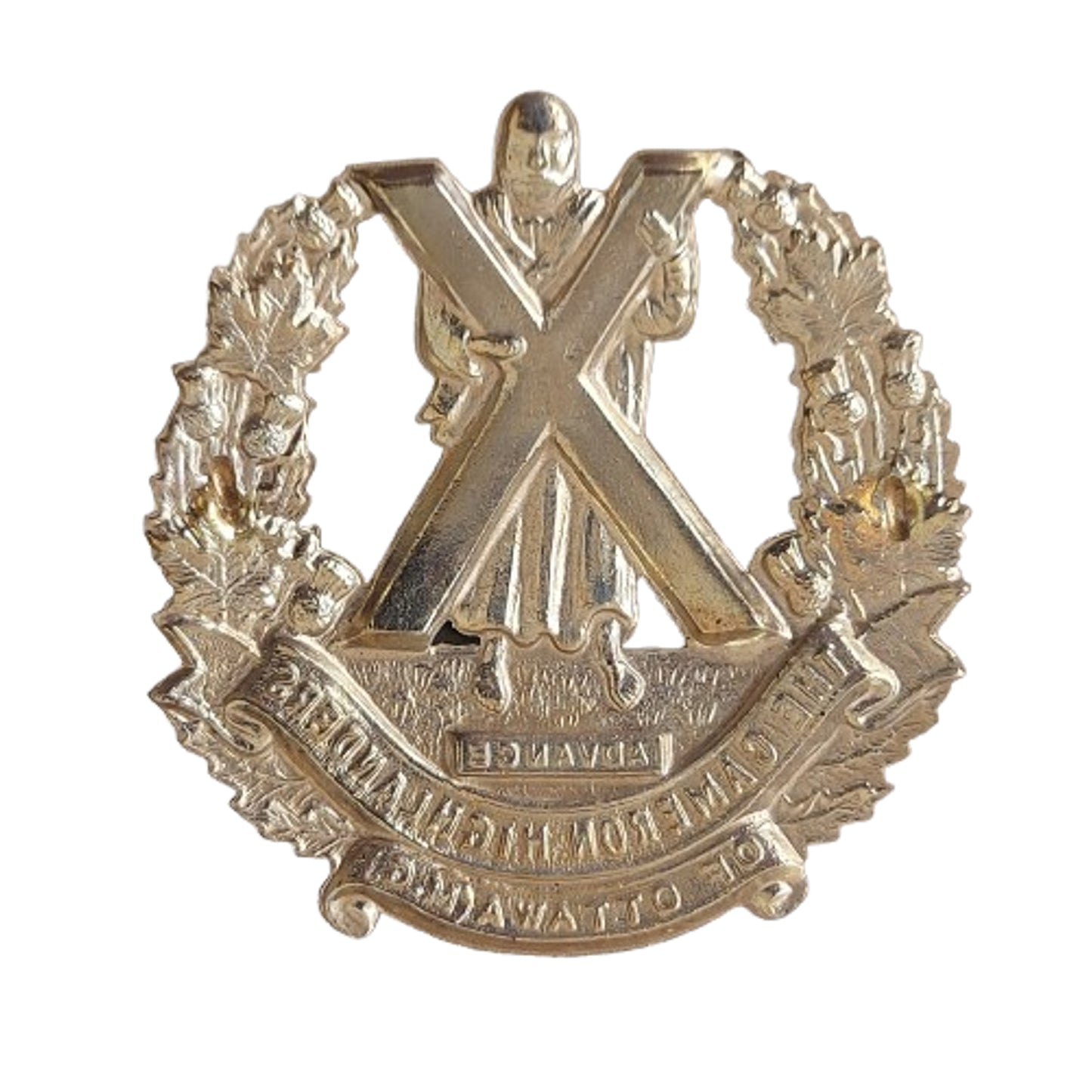 WW2 Canadian The Cameron Highlanders of Ottawa M.G. Cap Badge