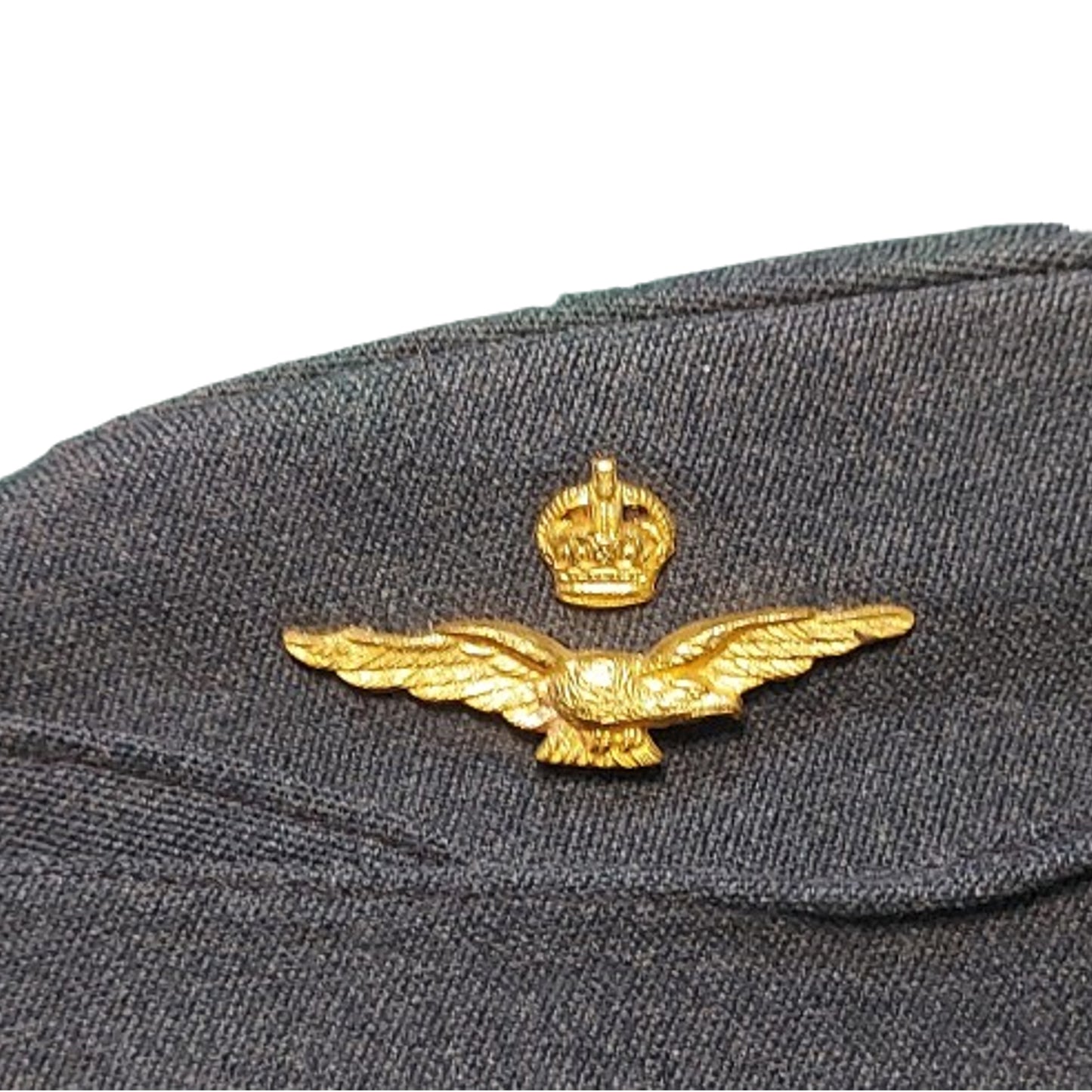 WW2 British RAF Royal Air Force Named Officer's Wedge Cap