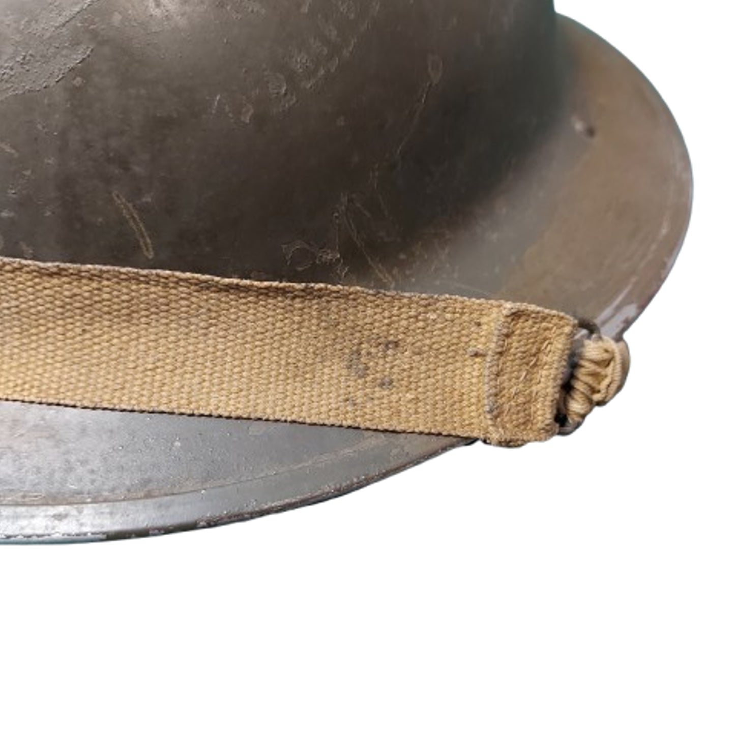 WW2 Canadian Mk.II Combat Helmet With Camouflage Net And Field Dressing 1942