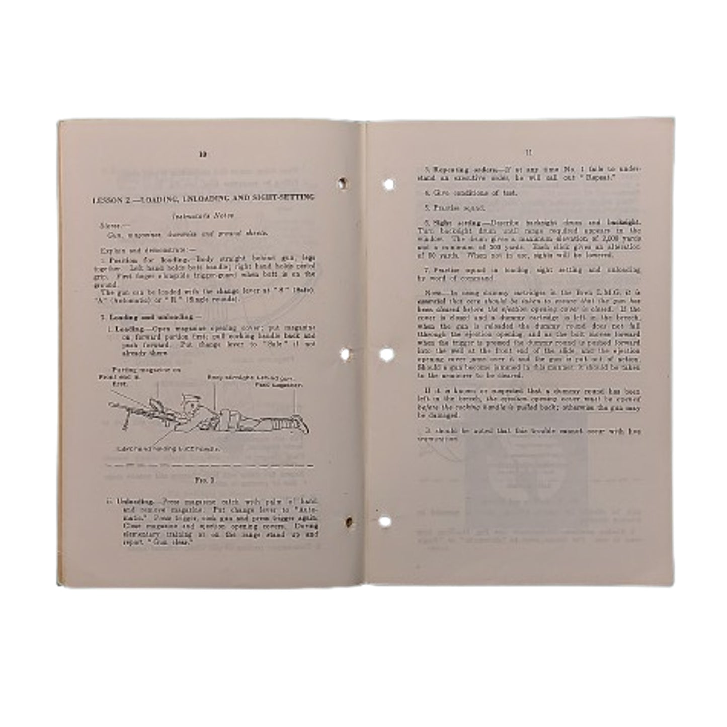 WW2 Canadian Small Arms Training Pamphlet Light Machine Gun 1939 (Bren Gun)