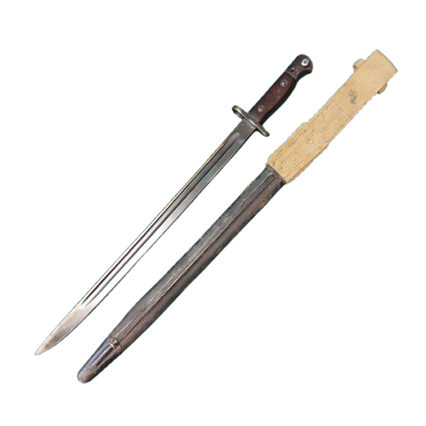WW1 British P07 Bayonet And Scabbard With Frog
