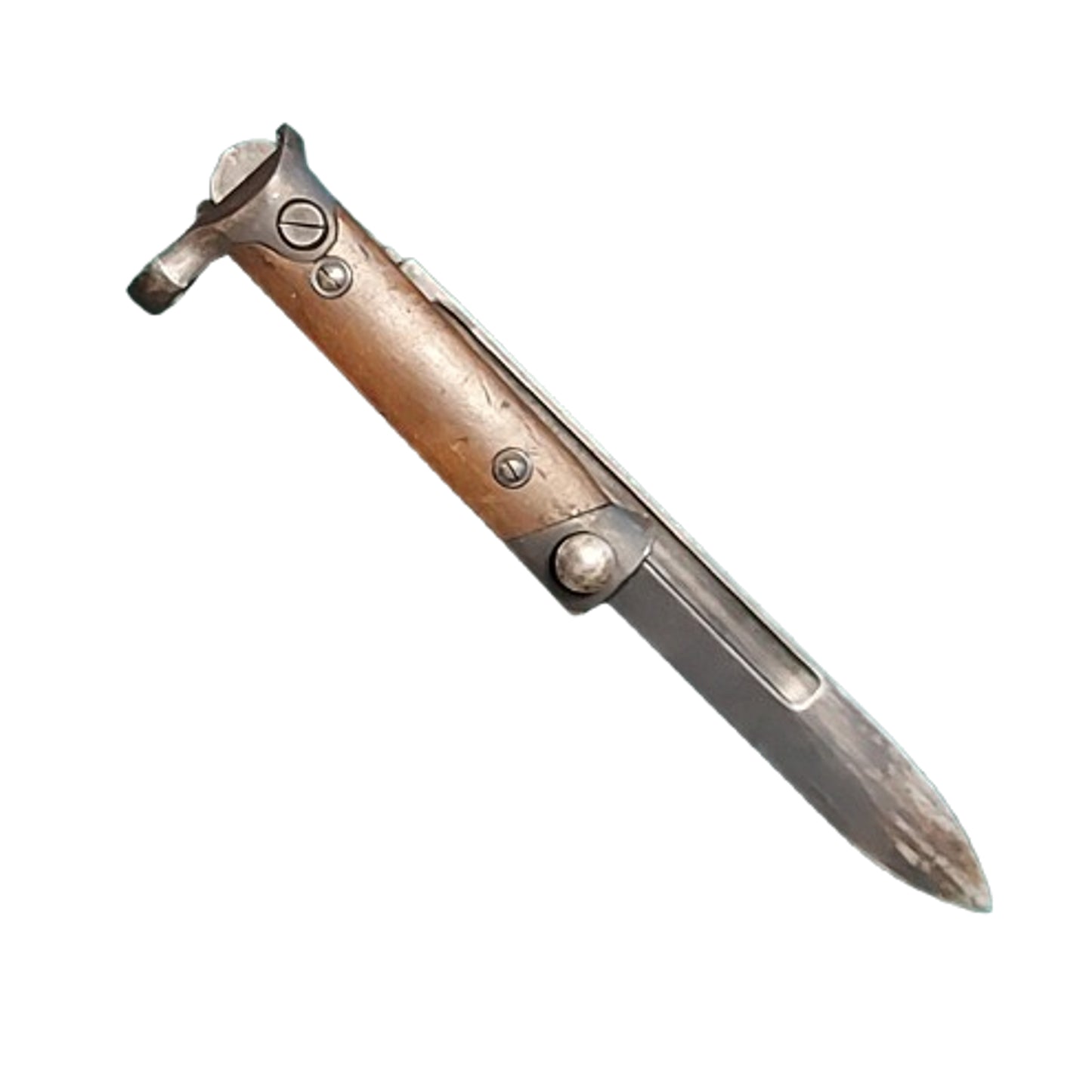 WW2 Italian M1938 Mannlicher Carcano Short Rifle Folding Bayonet With Scabbard And Frog
