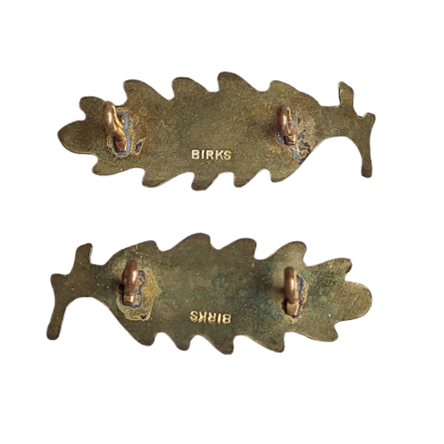 WW2 Canadian The Calgary Highlanders Brass Shoulder Title Pair Birks