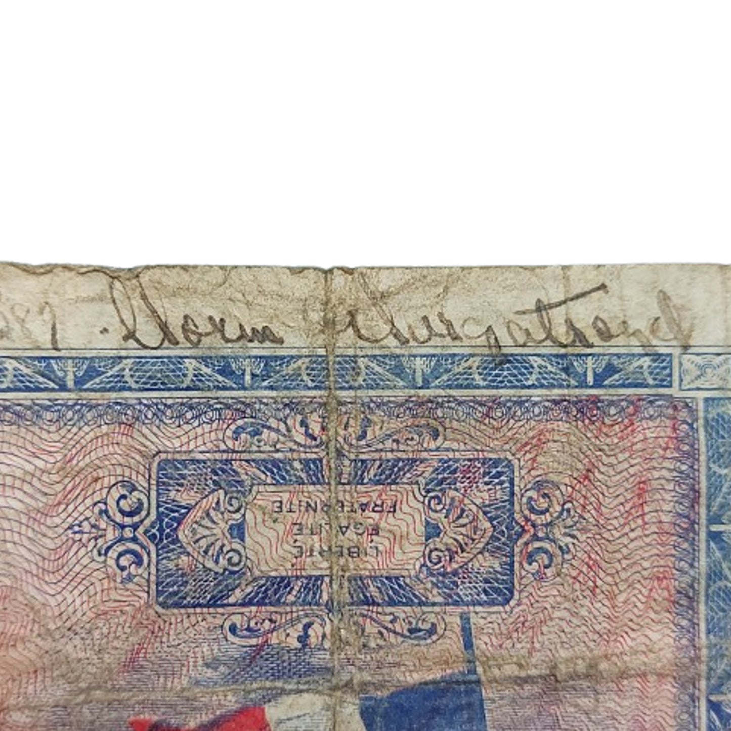 WW2 Canadian Calgary Highlanders Signed French 5 Francs Note