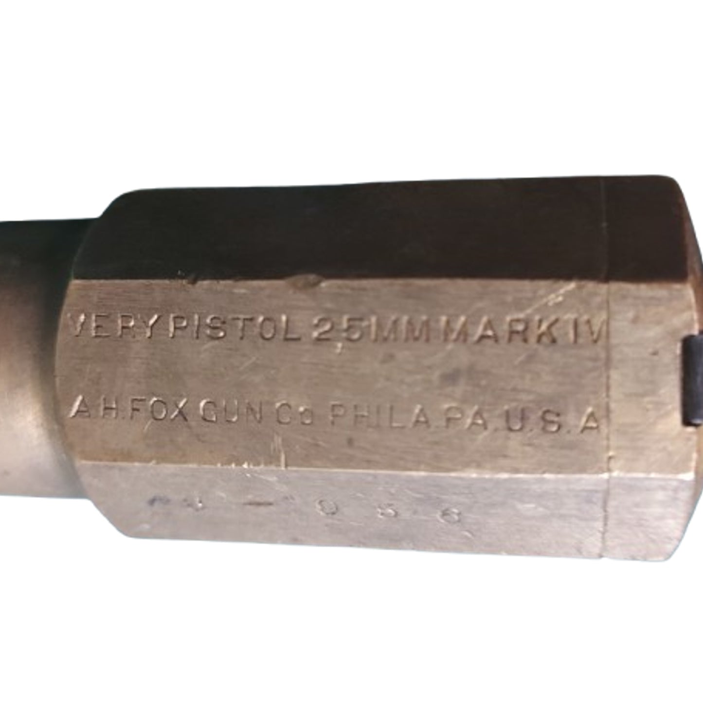 WW1 Canadian Issue AH. Fox Mk. IV Brass Flare Pistol C-Broadarrow