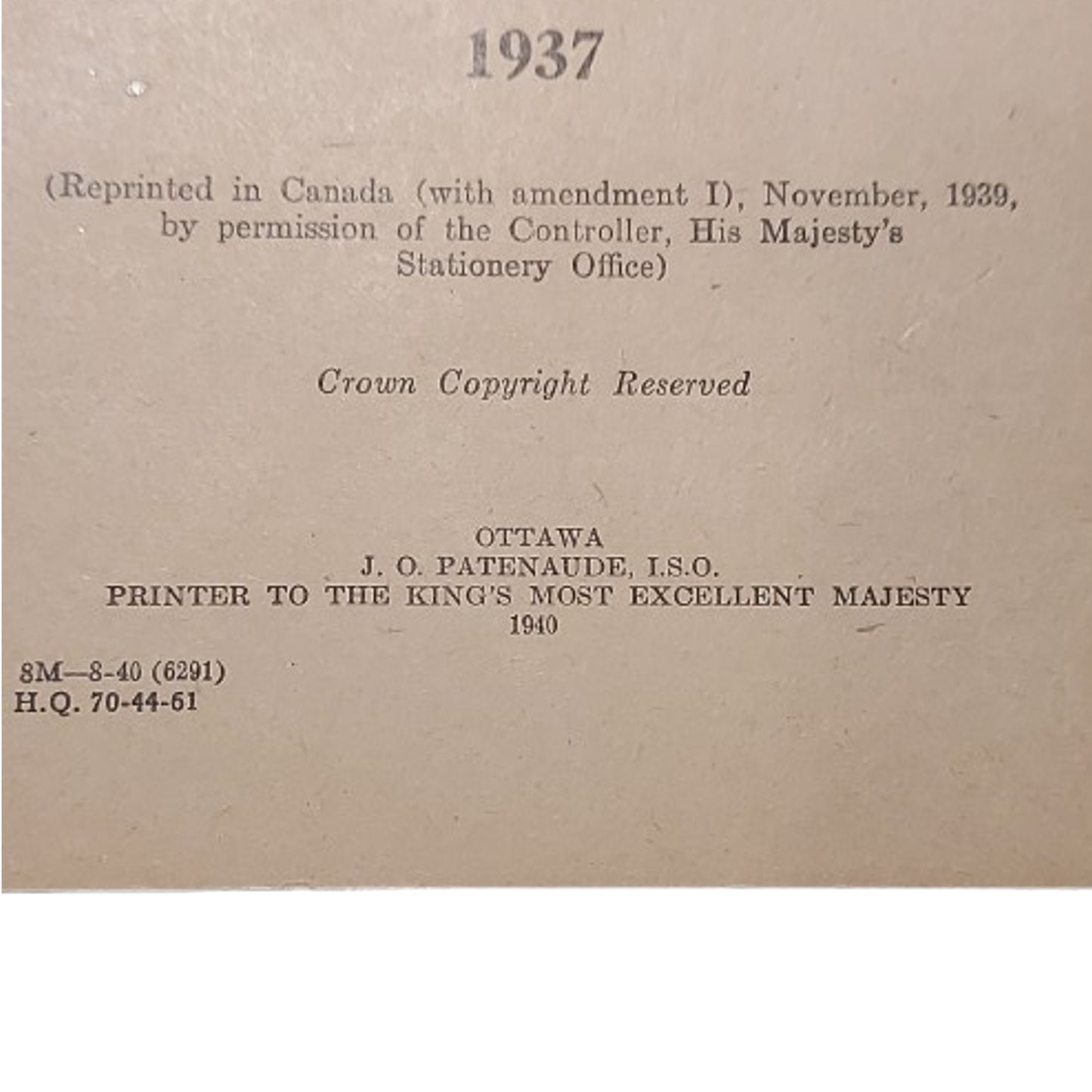 WW2 Canadian Small Arms Training Pamphlet Grenade 1937
