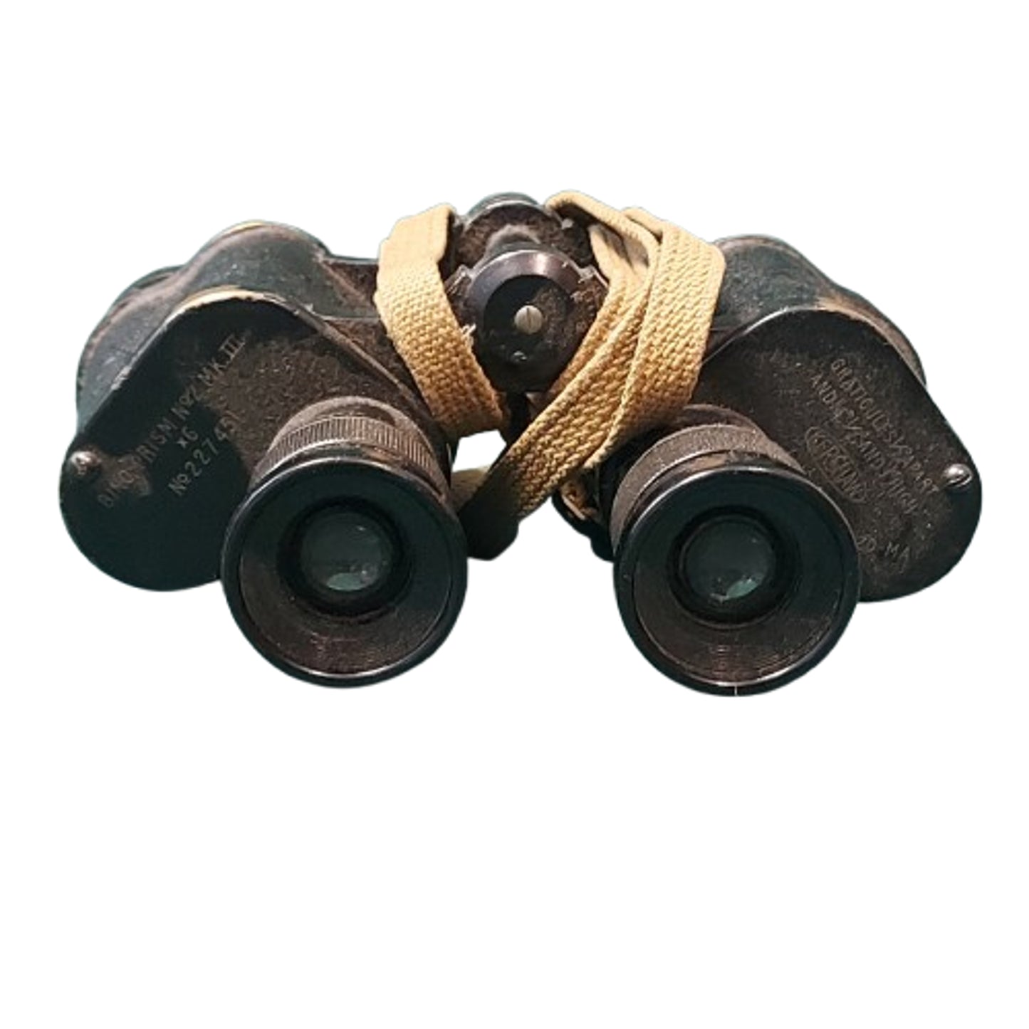 WW2 British Canadian Binoculars in P37 Case