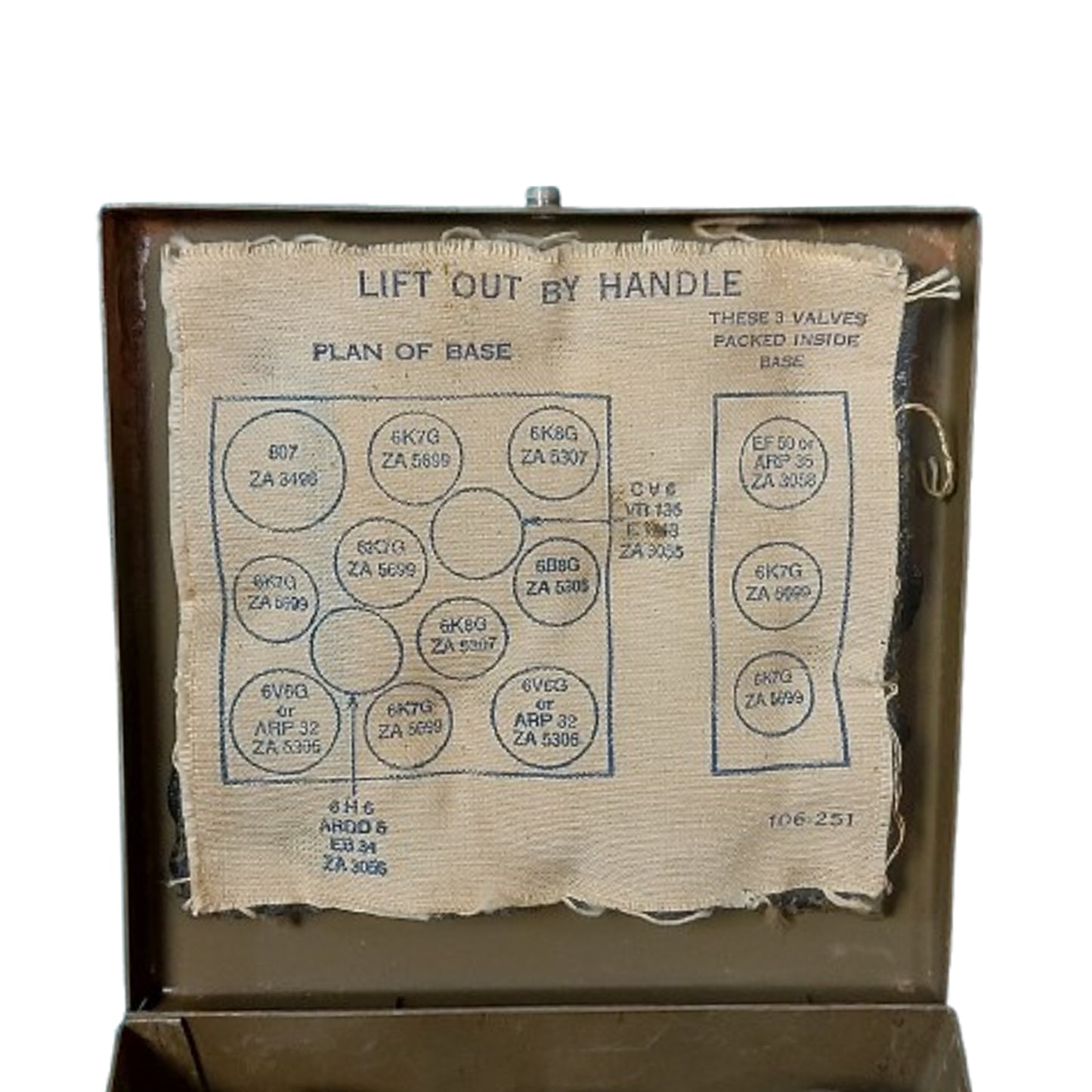 WW2 Canadian 19 Wireless Set Spare Valves Case With Tubes