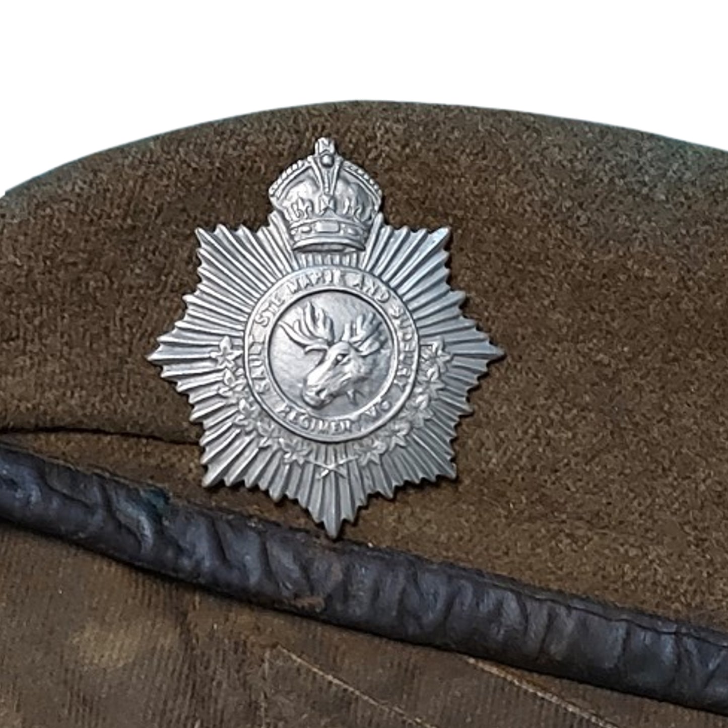 WW2 Canadian WW2 Sault Ste Marie and Sudbury Regiment Beret With Badge 1944
