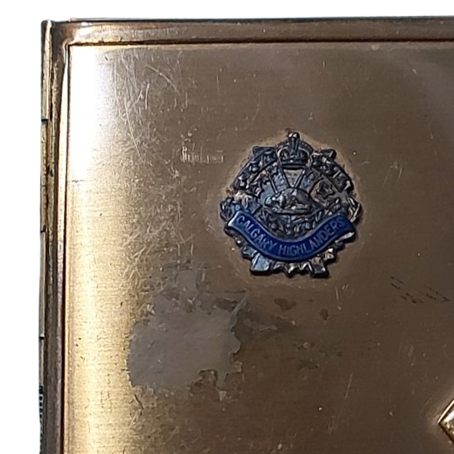 WW2 Canadian Calgary Highlanders Monogramed Cigarette Case