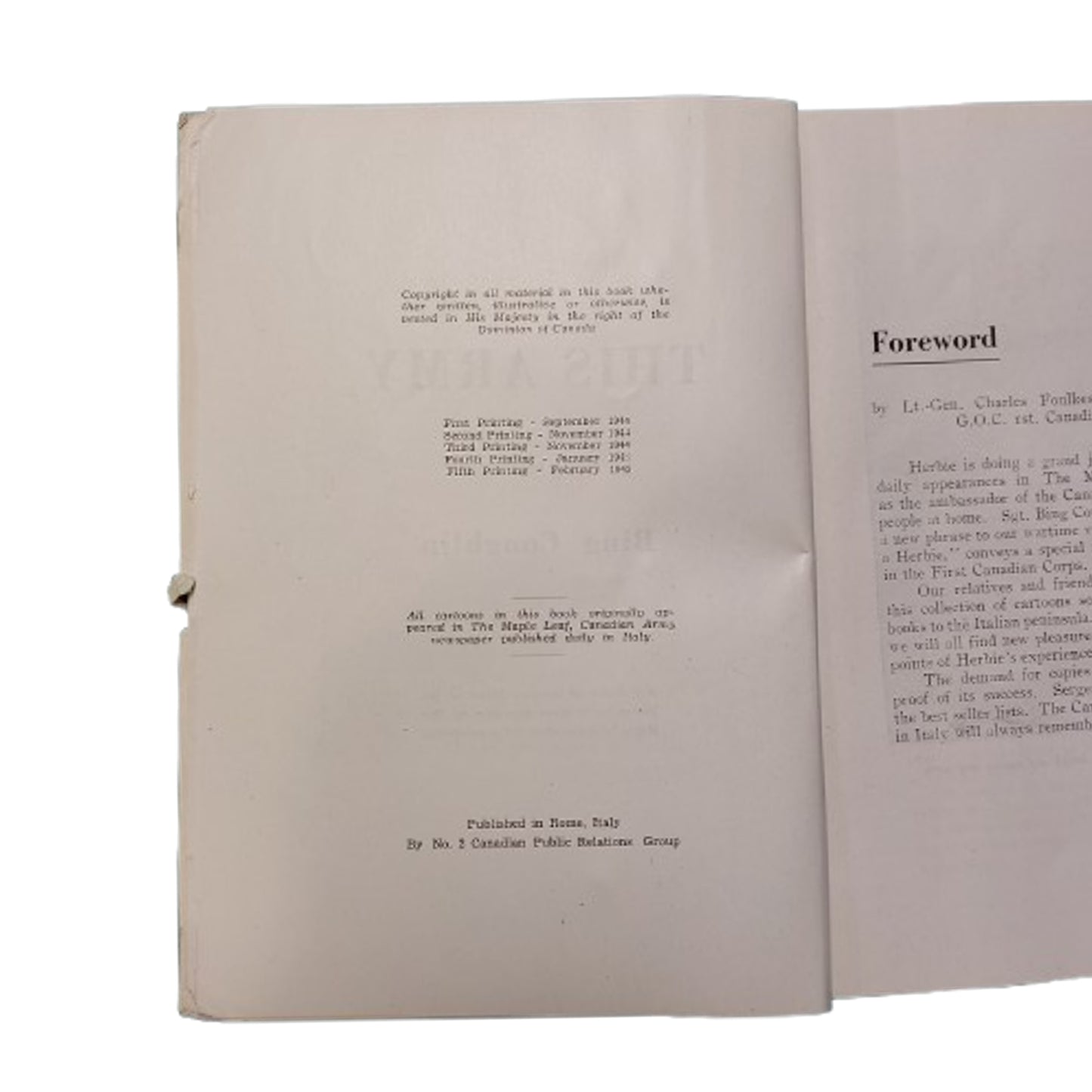 This Army Maple Leaf Album No.1 Book
