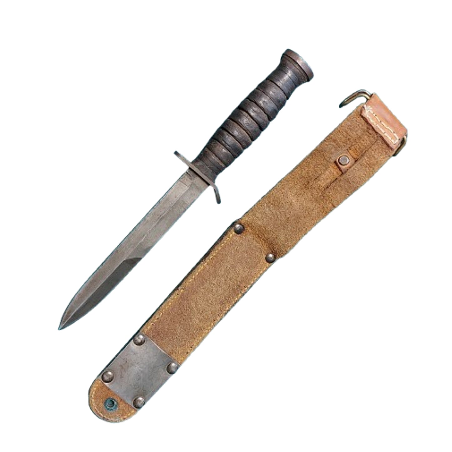 WW2 United States M3 Fighting Knife In M6 Scabbard 1943