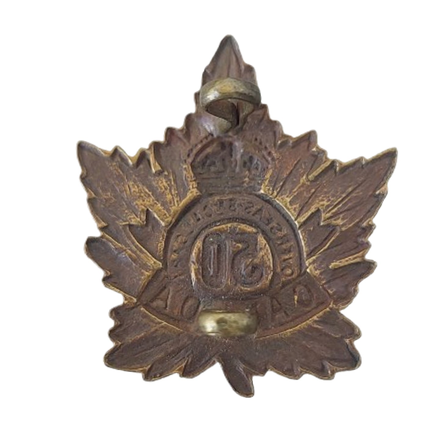 WW1 Canadian 50th Overseas Battalion Collar Badge #2