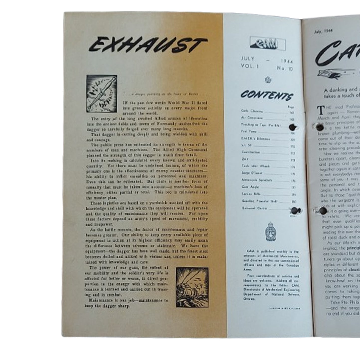 WW2 Canadian Armour Motor Magazine July 1944