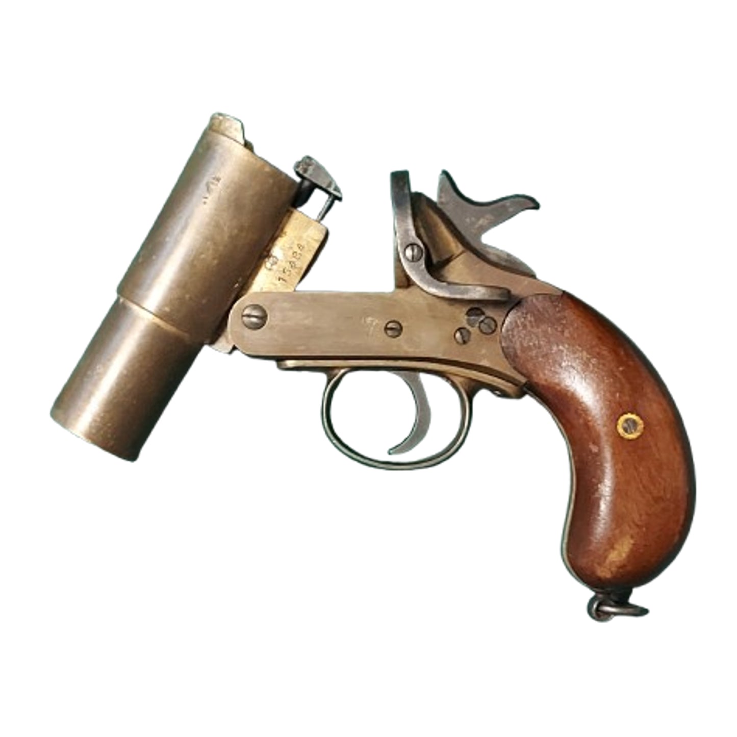 WW1 British Brass 1 Inch Bore Flare Pistol
