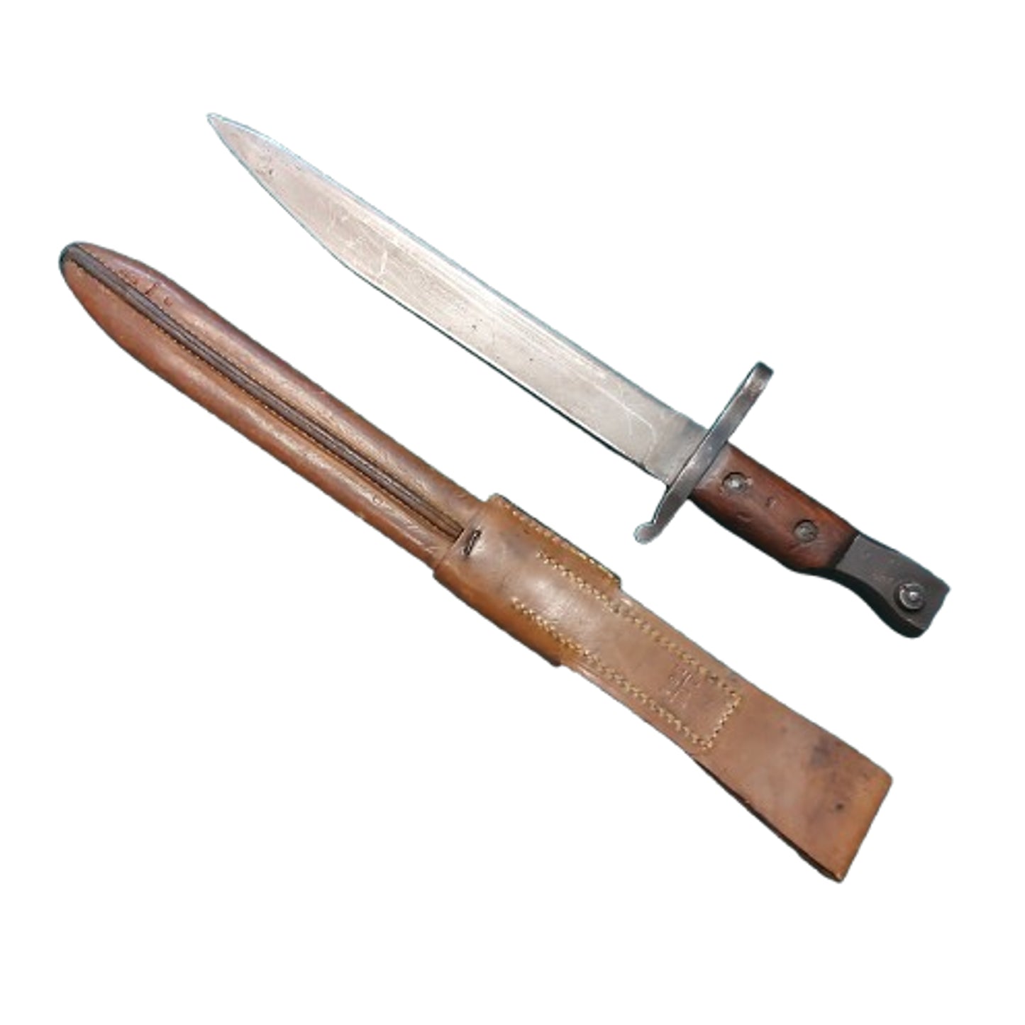 WW1 Canadian CEF 1907 Ross Rifle Bayonet With Battalion Marked Scabbard 1916